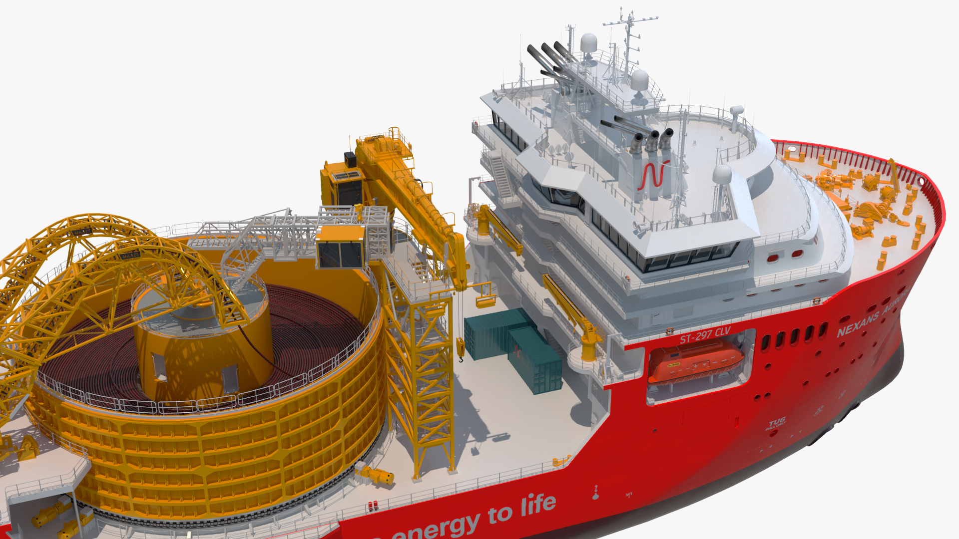 3D model Cable Layer Ship Nexans Aurora