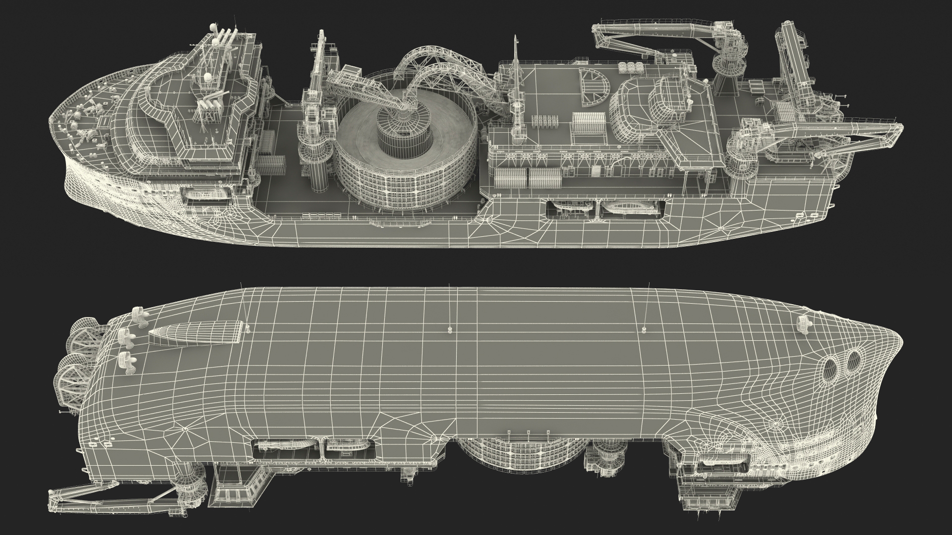 3D model Cable Layer Ship Nexans Aurora