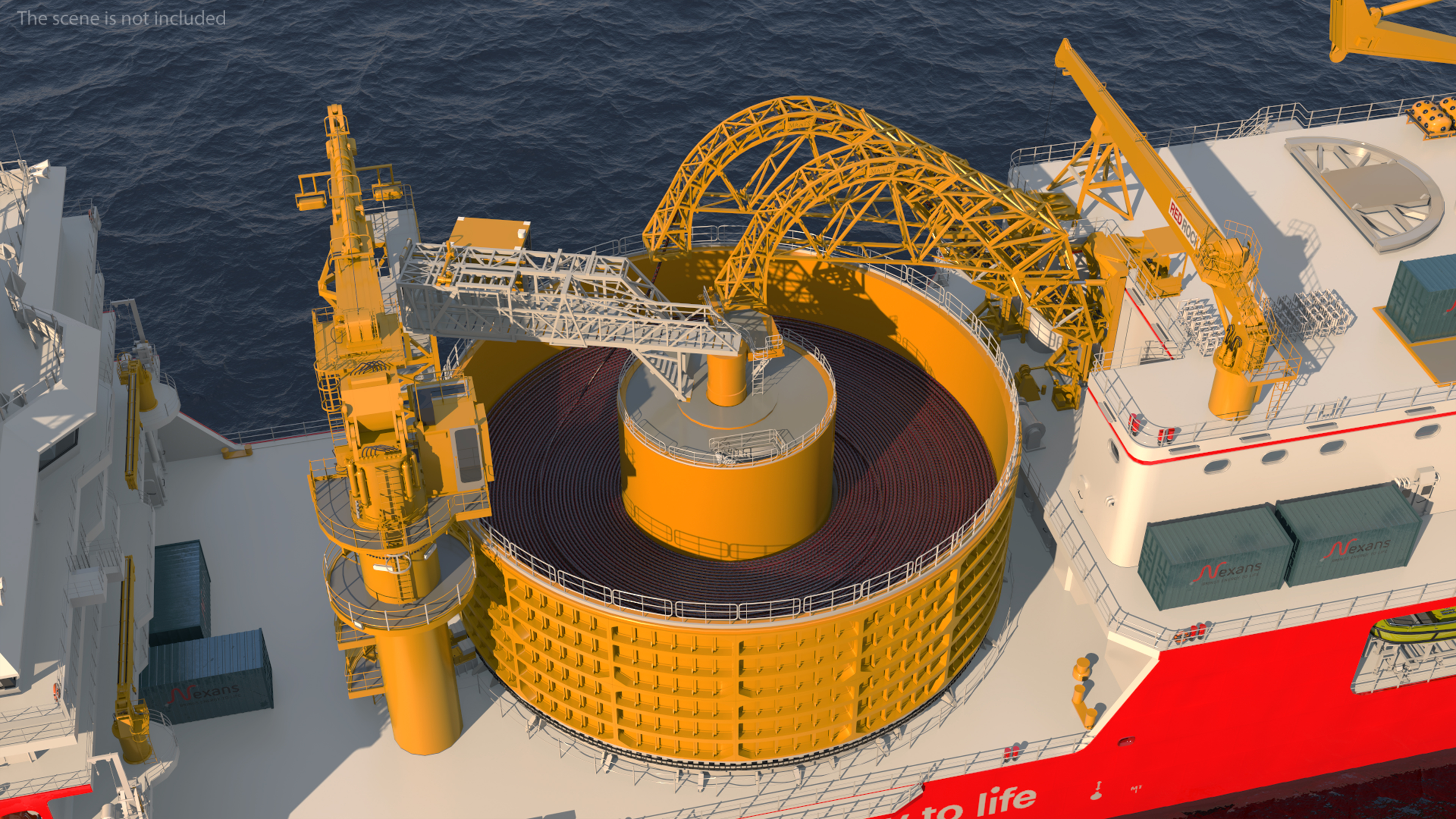 3D model Cable Layer Ship Nexans Aurora
