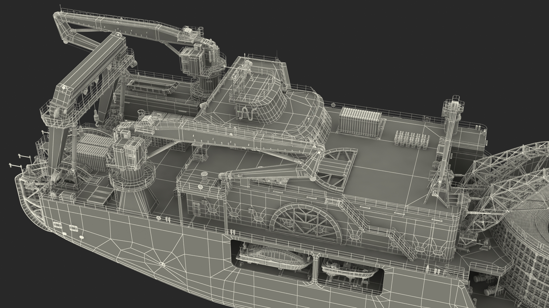 3D model Cable Layer Ship Nexans Aurora