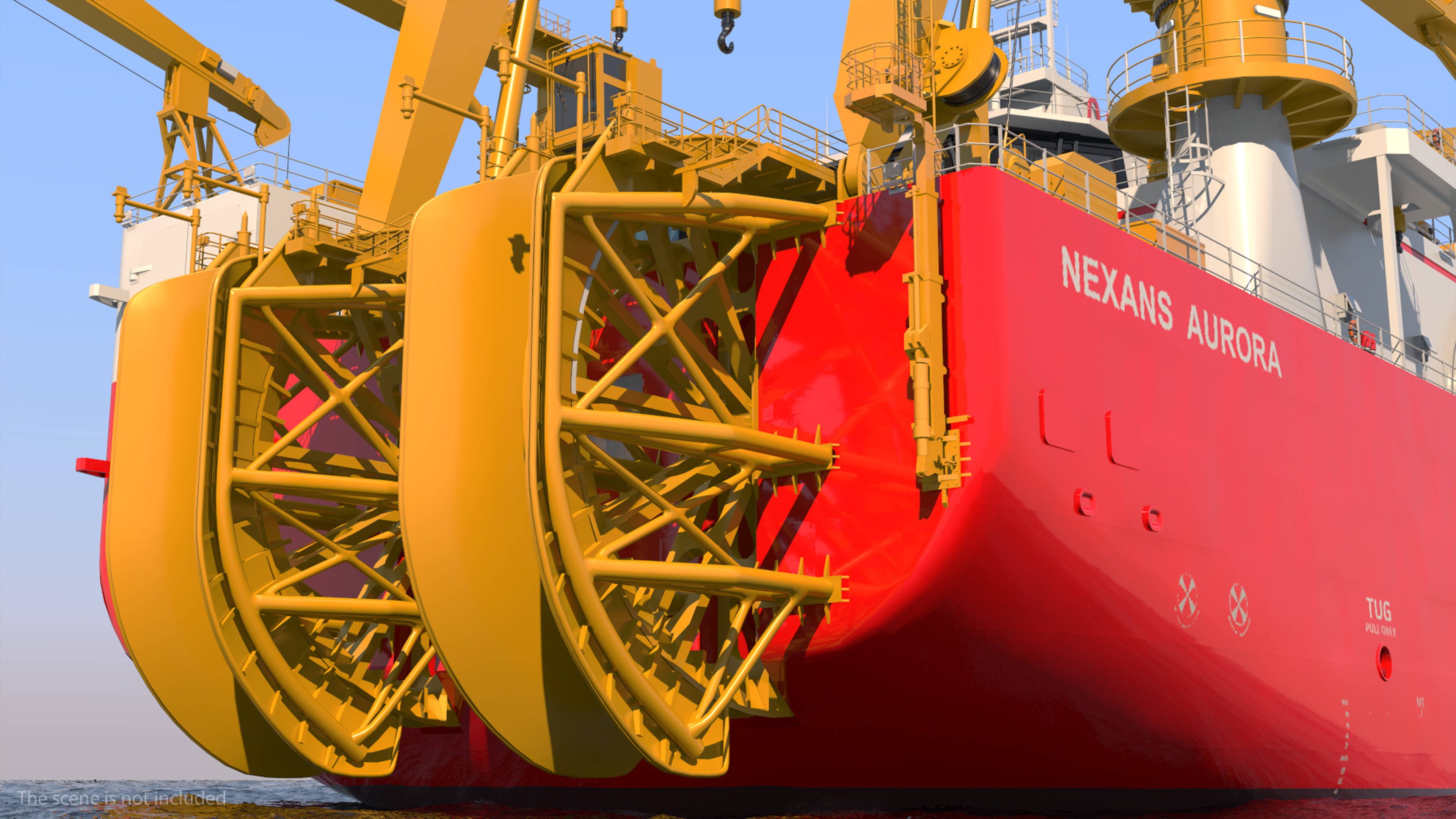 3D model Cable Layer Ship Nexans Aurora