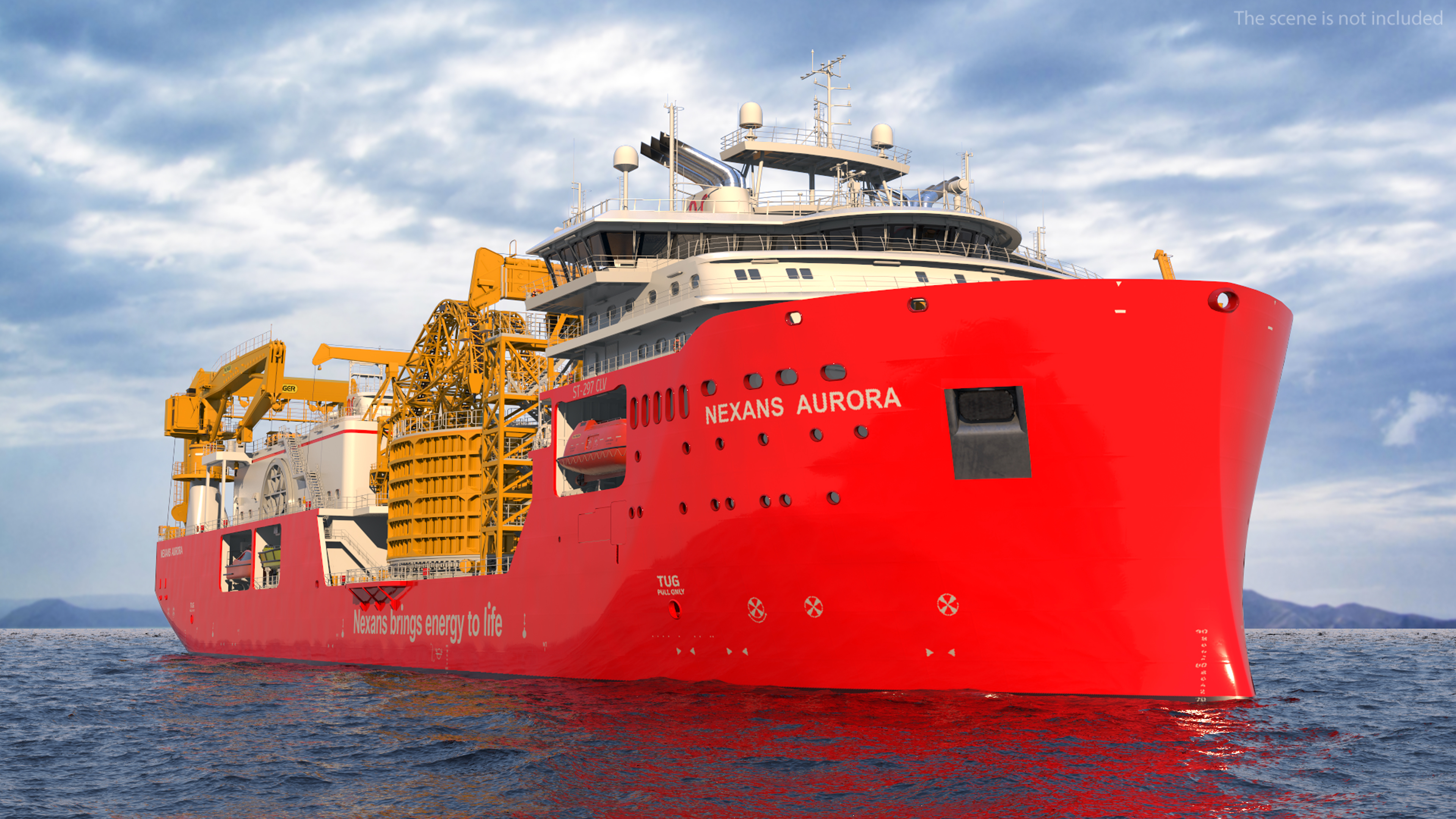 3D model Cable Layer Ship Nexans Aurora