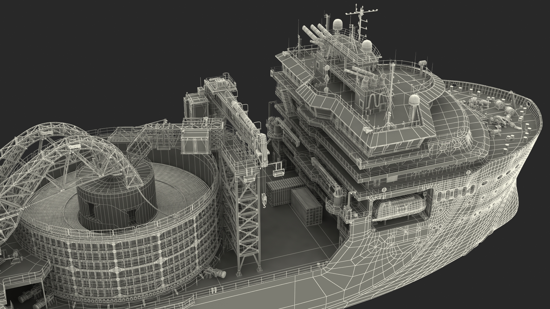 3D model Cable Layer Ship Nexans Aurora