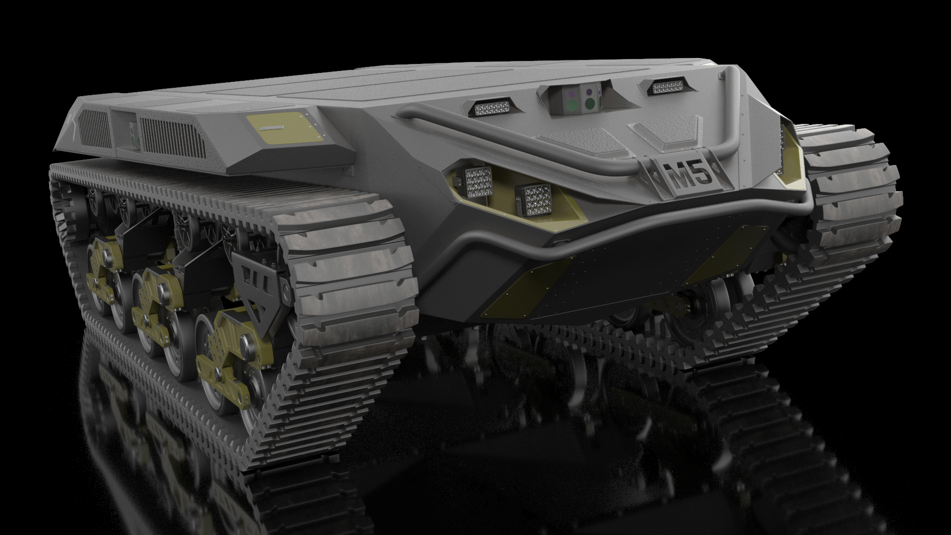 Ripsaw M5 Robotic Combat Vehicle Rigged 3D model