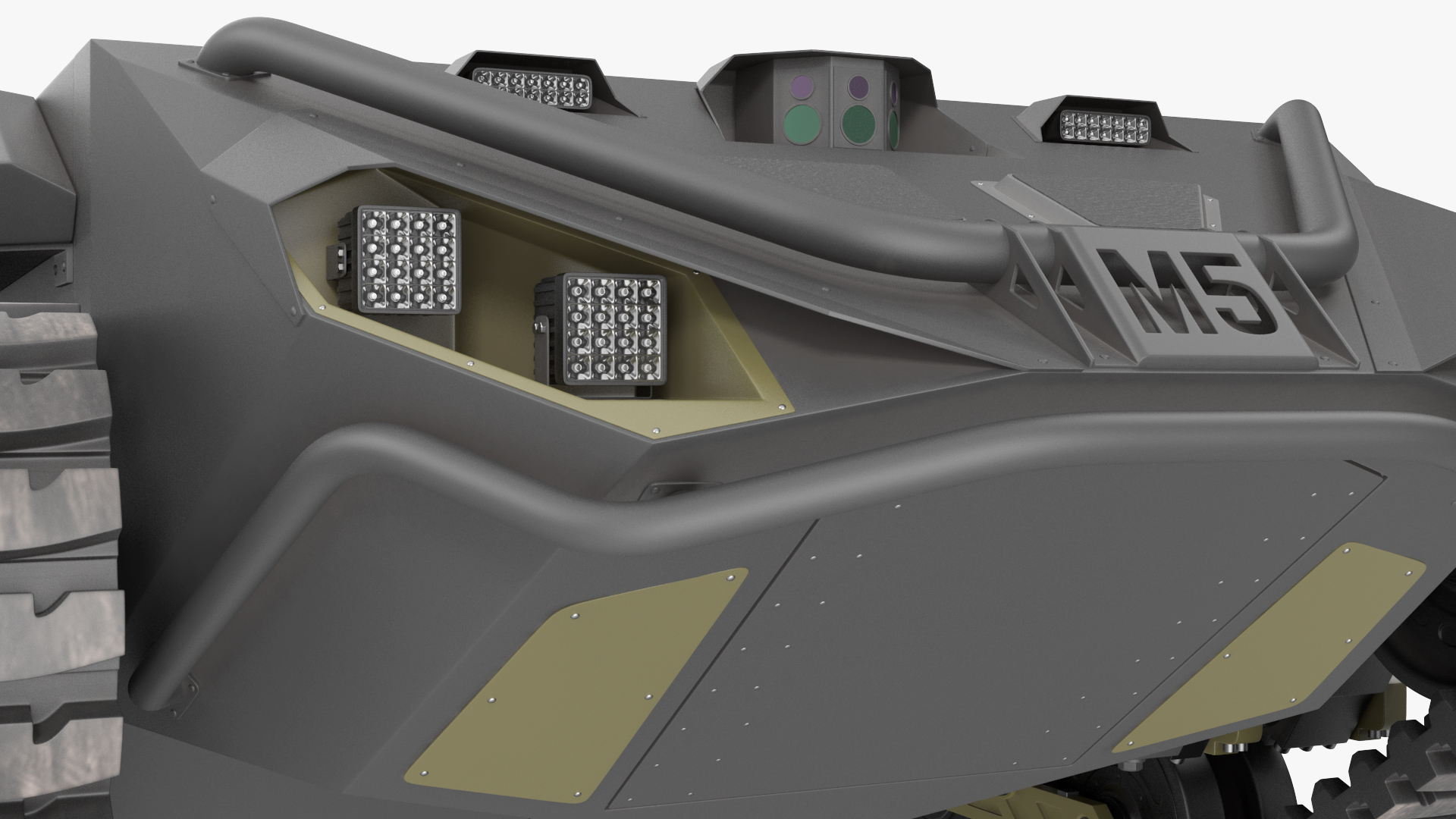 Ripsaw M5 Robotic Combat Vehicle Rigged 3D model