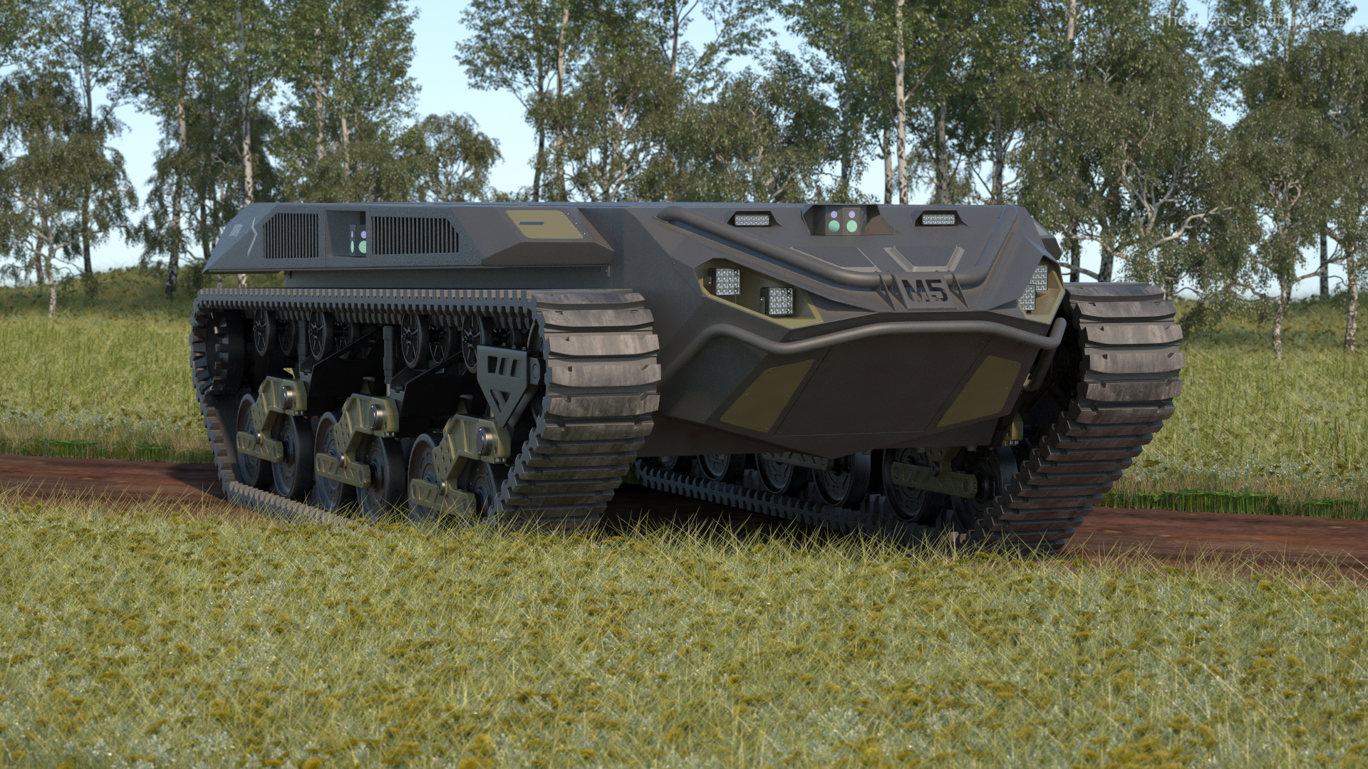 Ripsaw M5 Robotic Combat Vehicle Rigged 3D model
