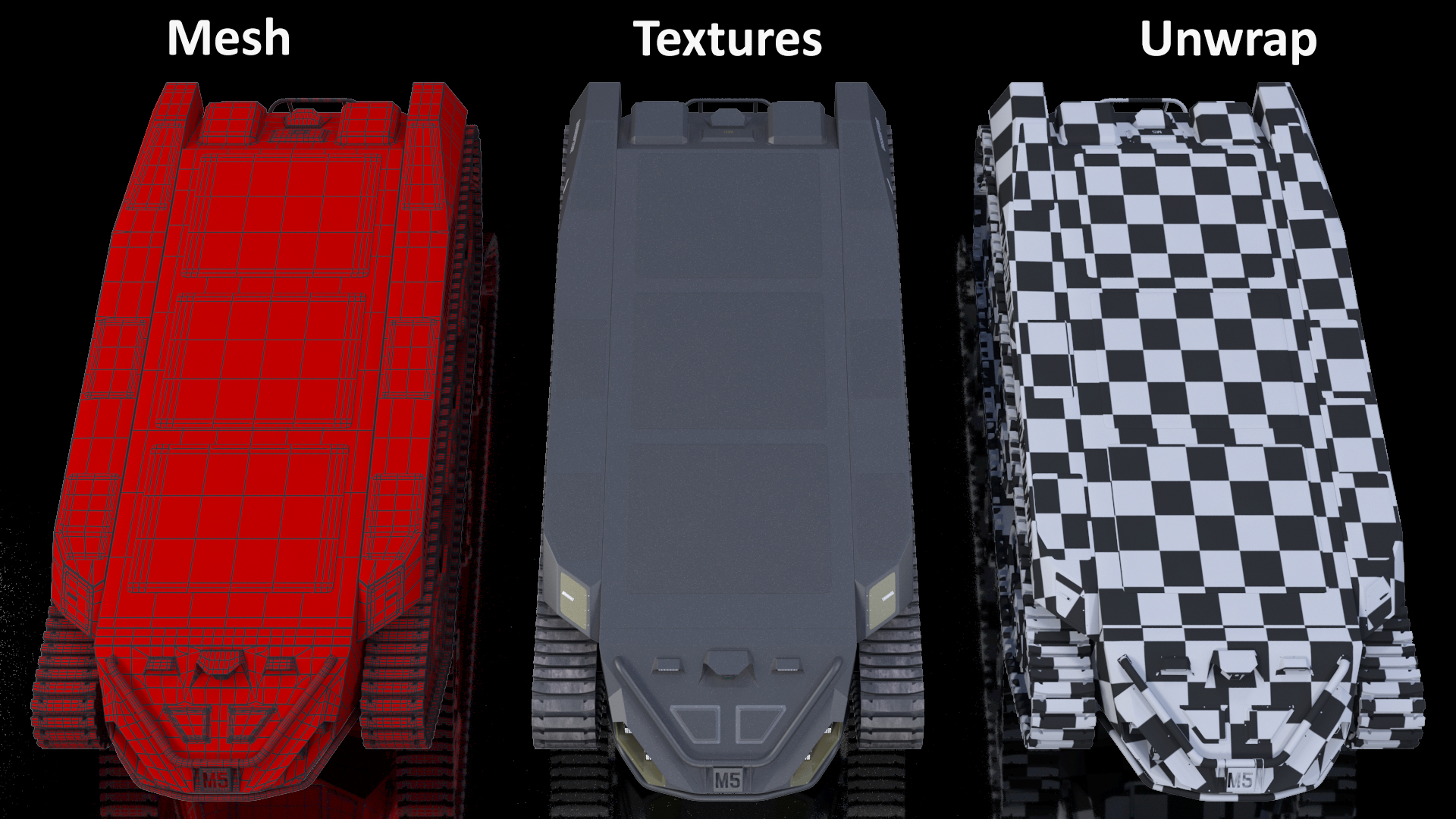 Ripsaw M5 Robotic Combat Vehicle Rigged 3D model