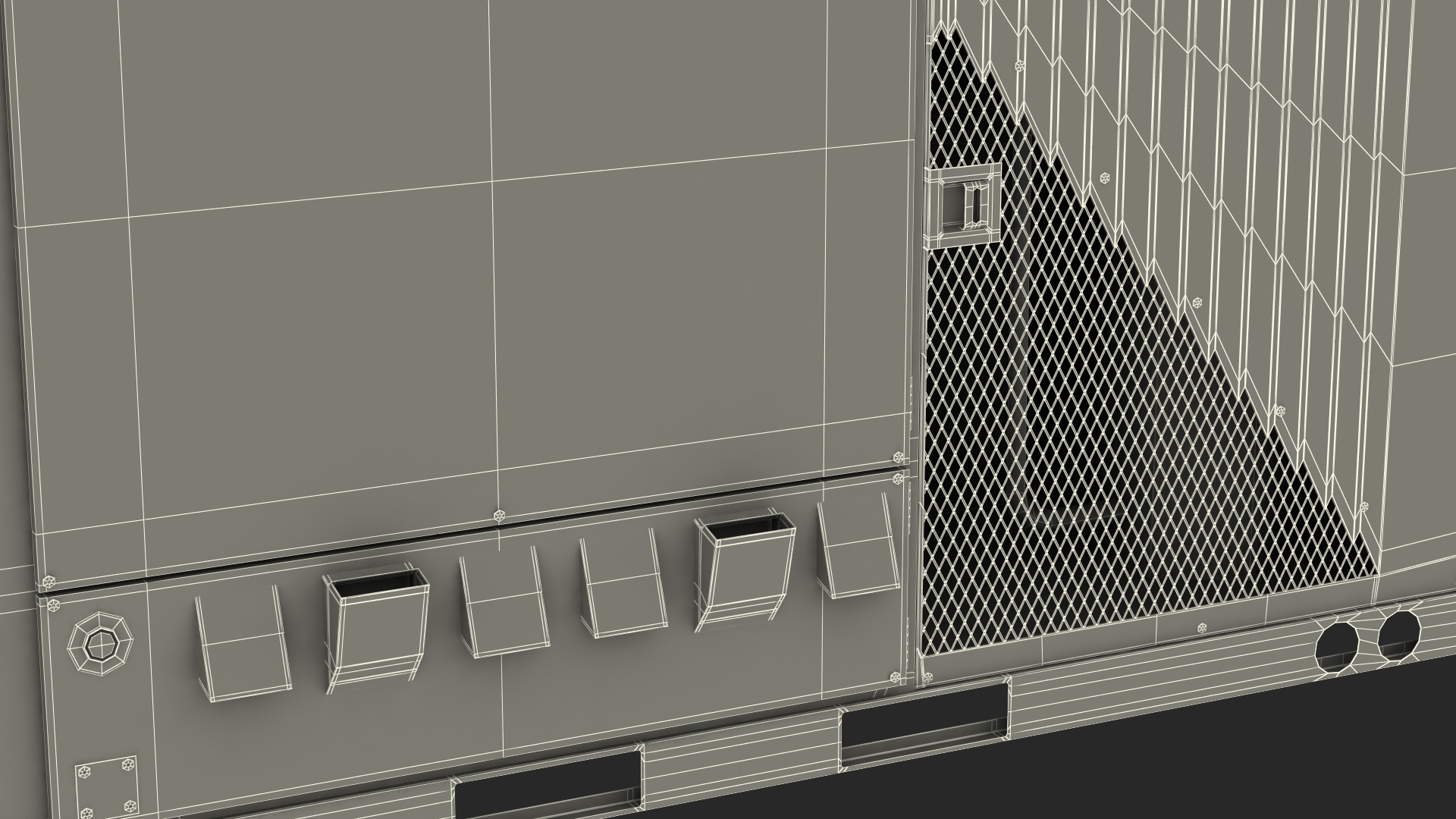 3D 3 Vents Air Conditioning Rooftop System Rusted