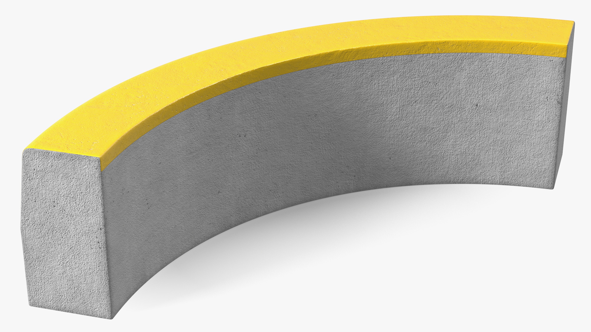Yellow Curb Rounded 3D model