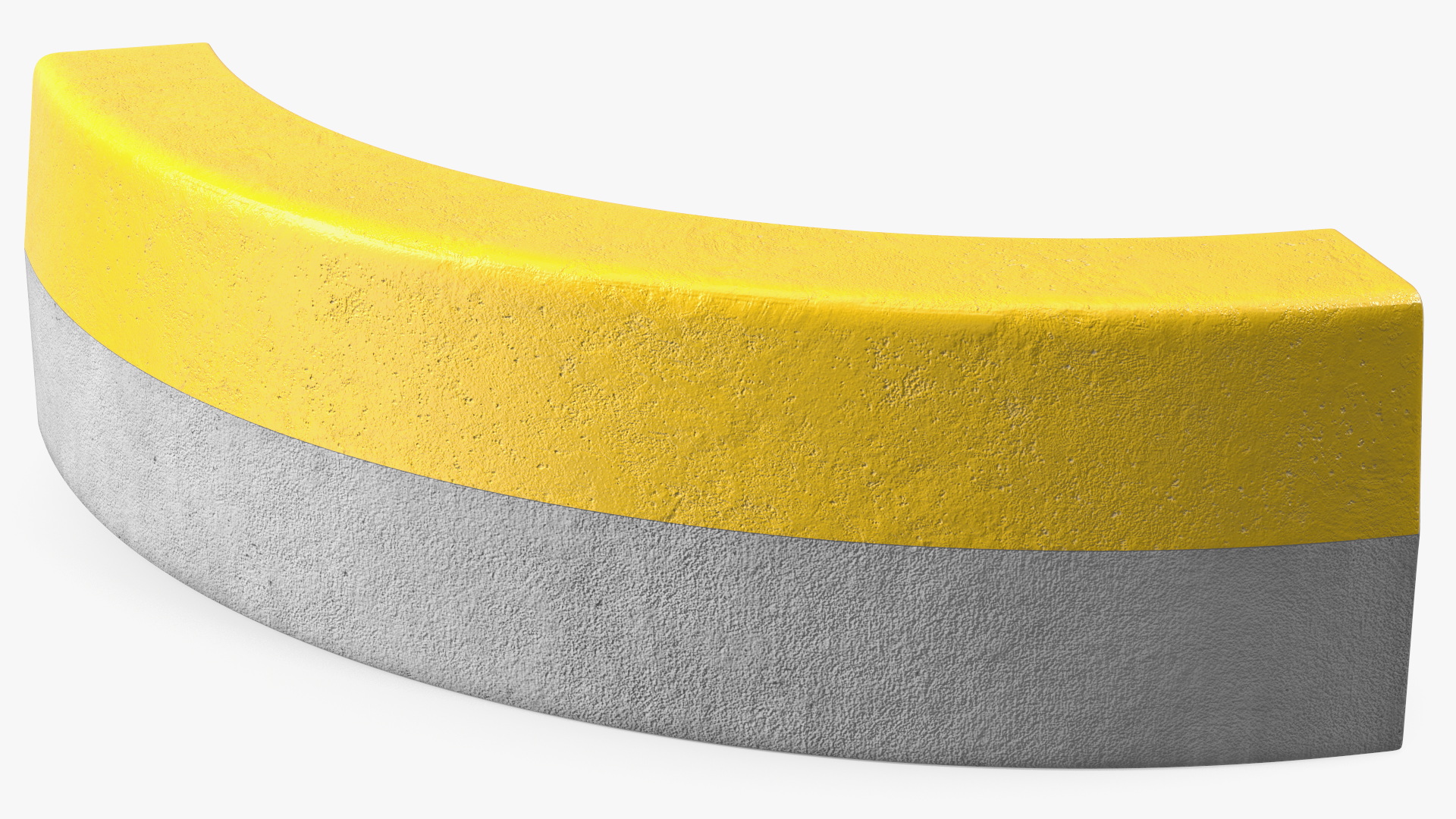 Yellow Curb Rounded 3D model