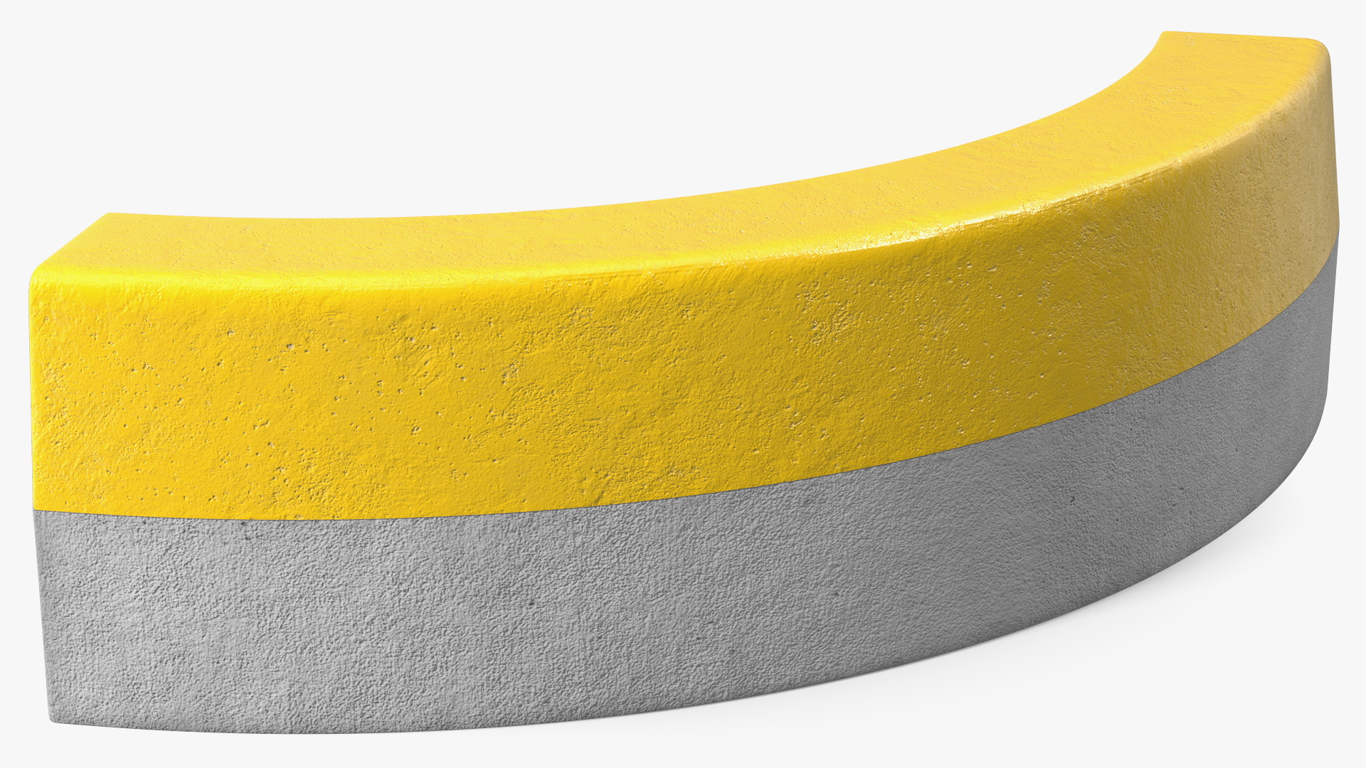 Yellow Curb Rounded 3D model