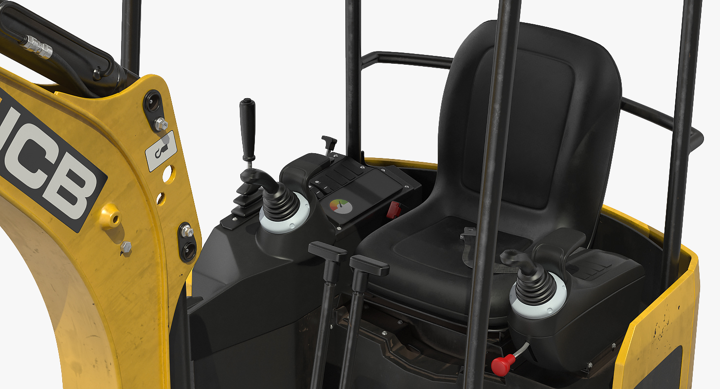 Mini Excavator JCB 18Z1 with Earth Drill X2500 Dirty 3D