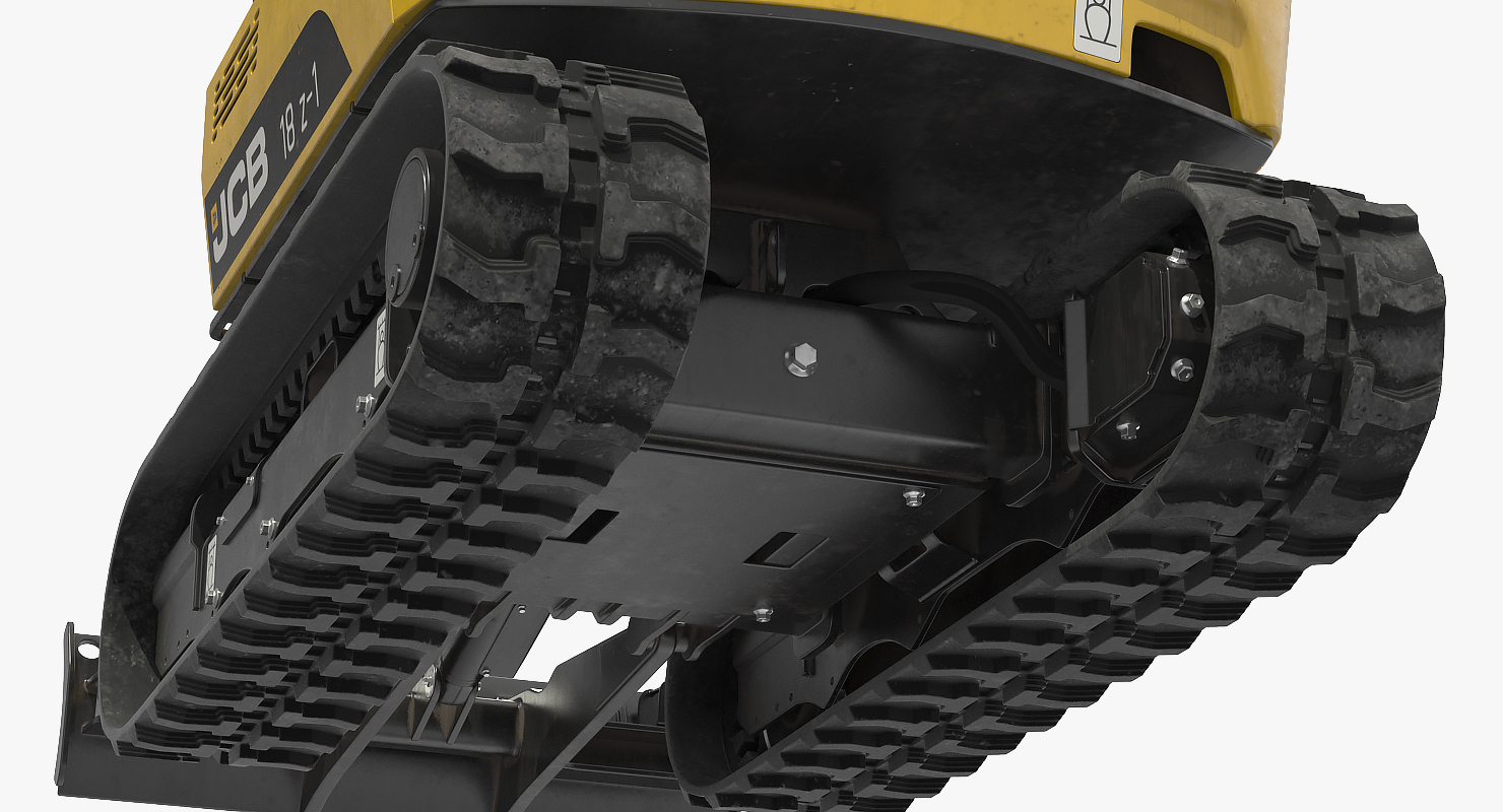 Mini Excavator JCB 18Z1 with Earth Drill X2500 Dirty 3D