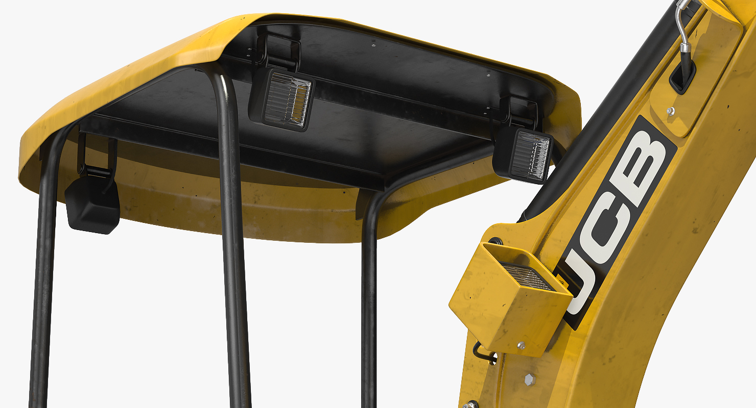 Mini Excavator JCB 18Z1 with Earth Drill X2500 Dirty 3D