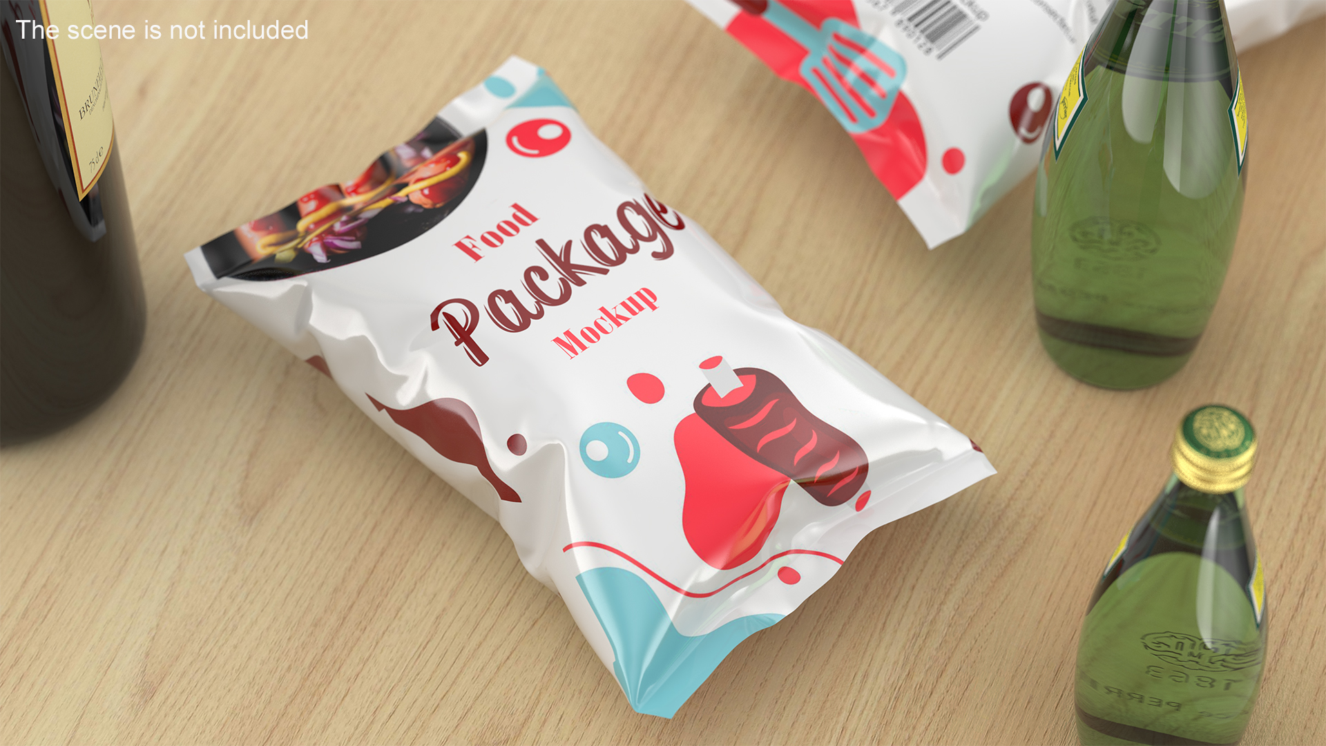3D model Mockup Food Package White