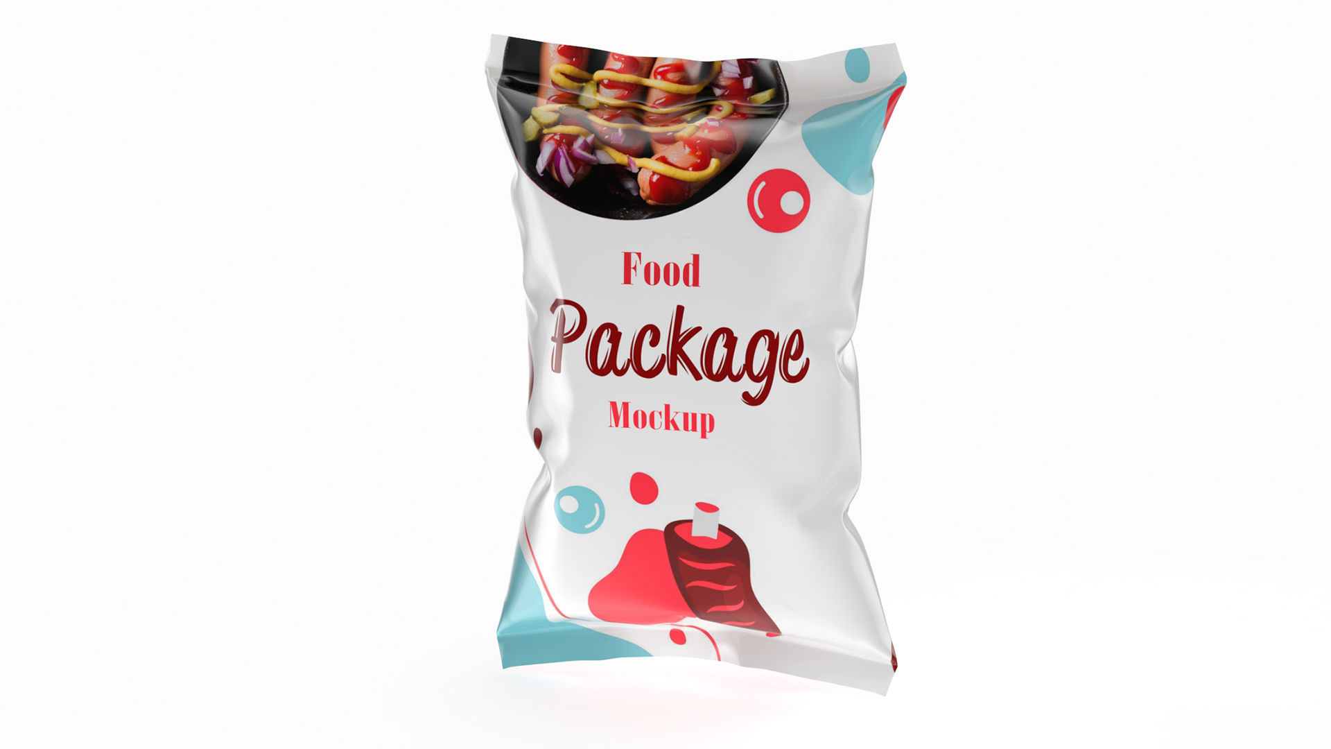 3D model Mockup Food Package White