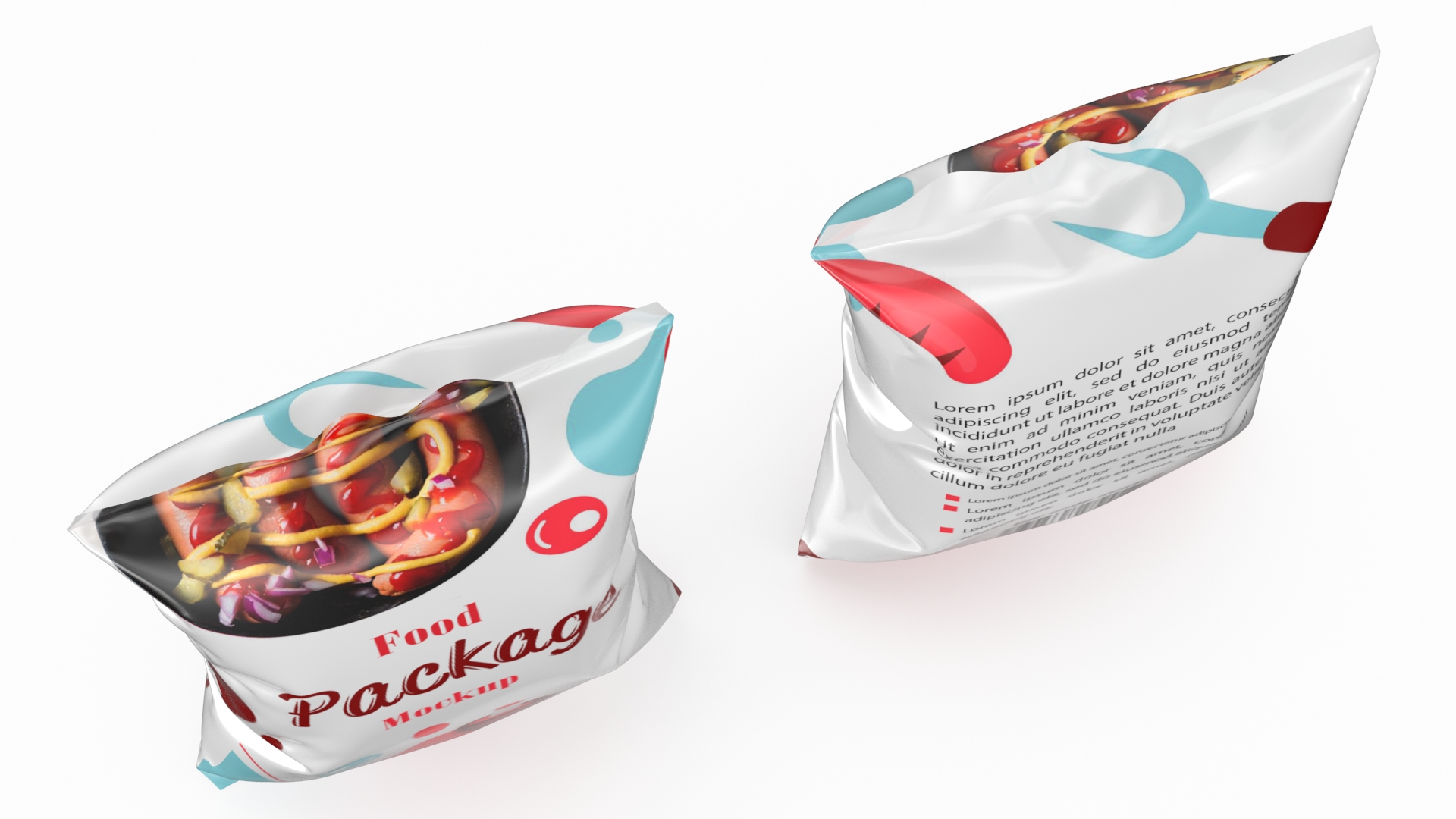 3D model Mockup Food Package White