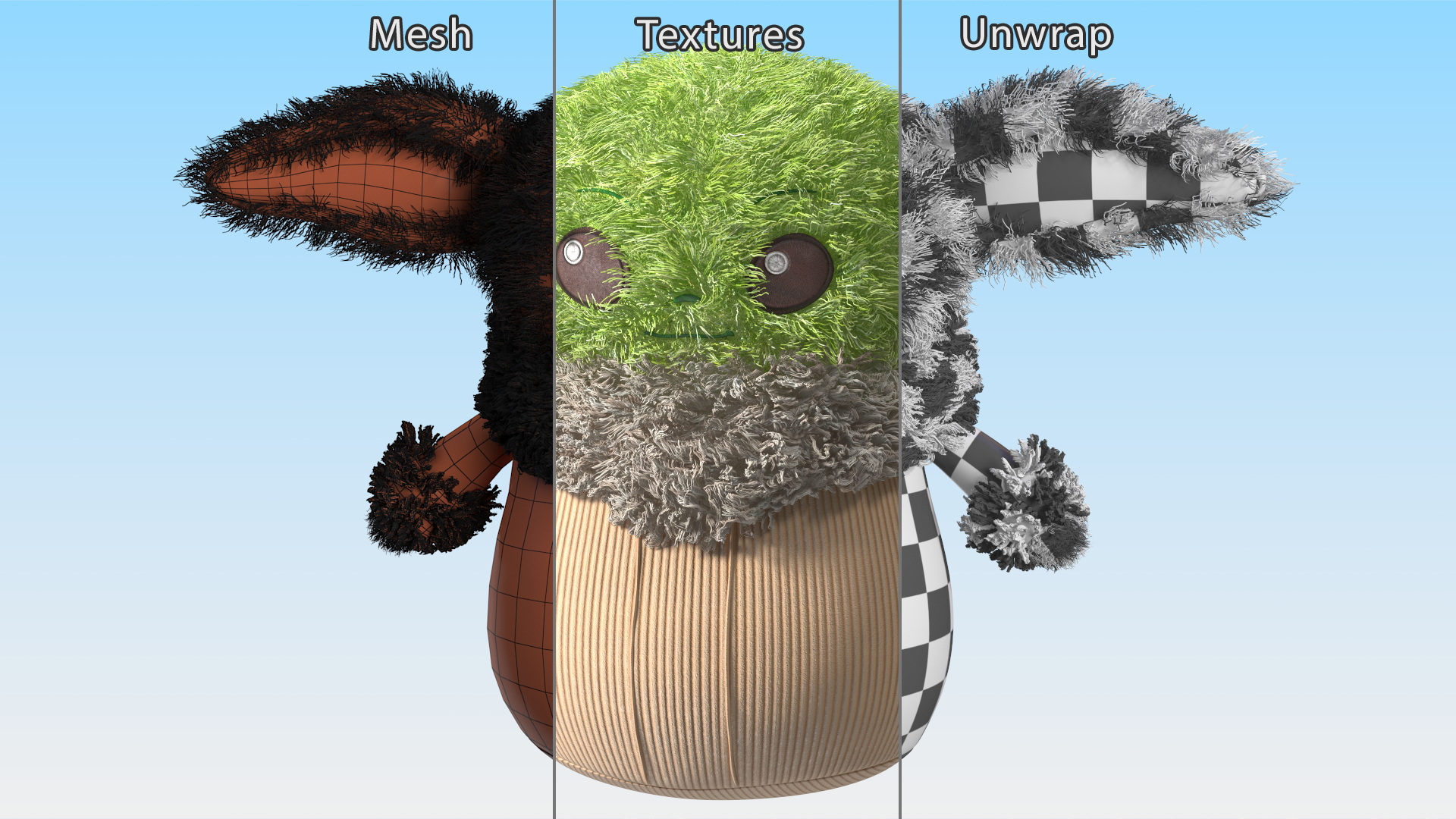 3D model Grogu Star Wars Plush Toy