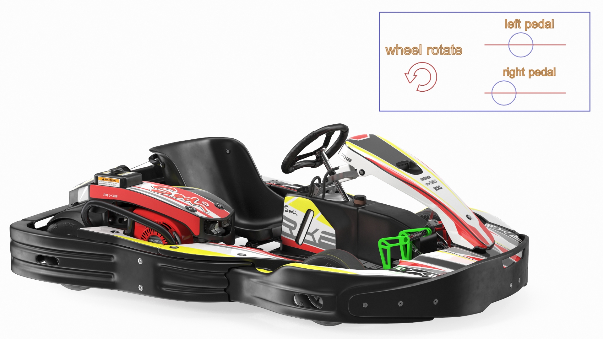 3D model SODI RX8 Kart Rigged