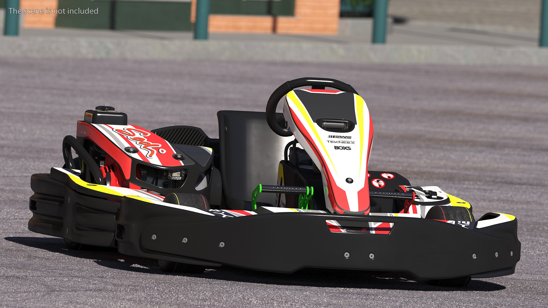 3D model SODI RX8 Kart Rigged