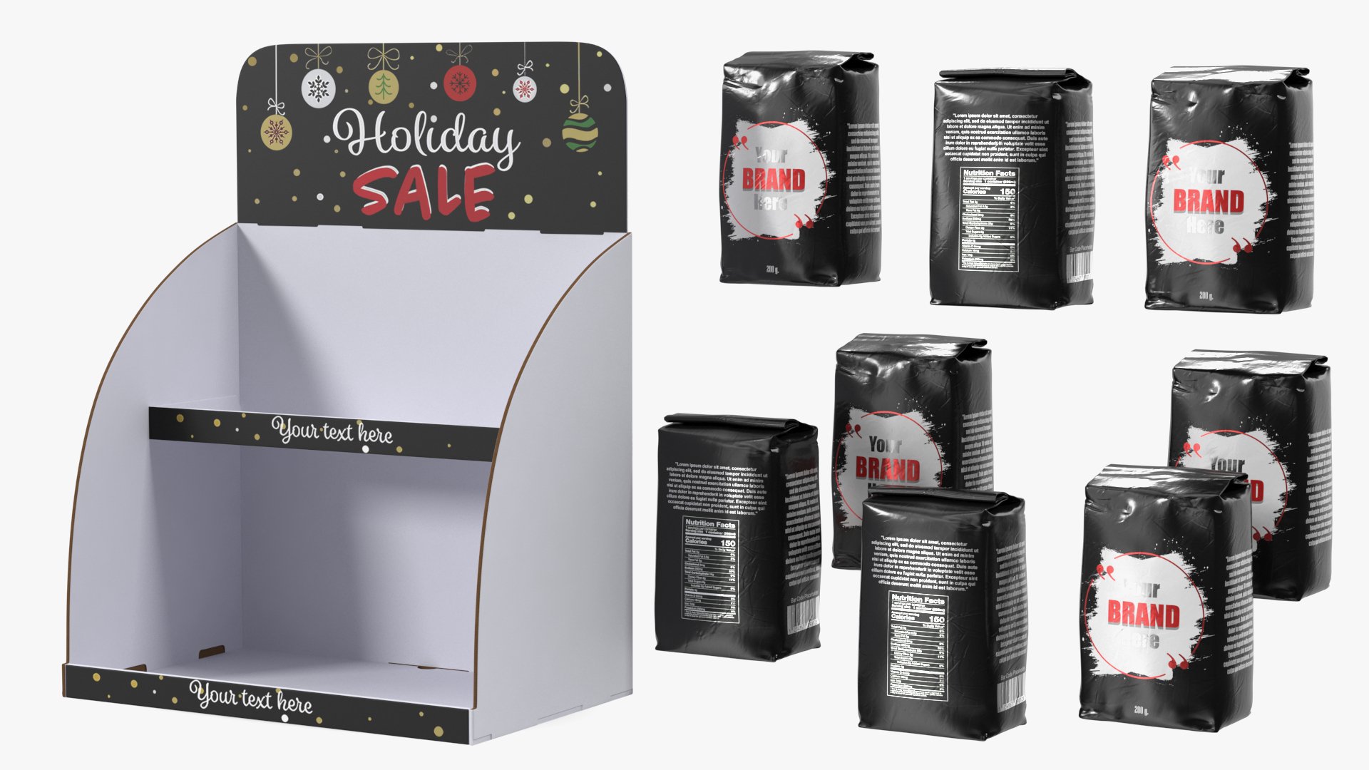 3D Holidays Coffee Sale Display model