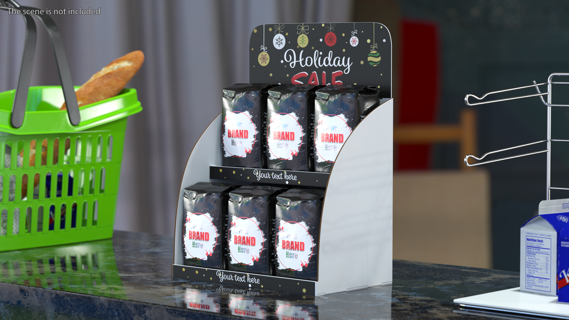 3D Holidays Coffee Sale Display model