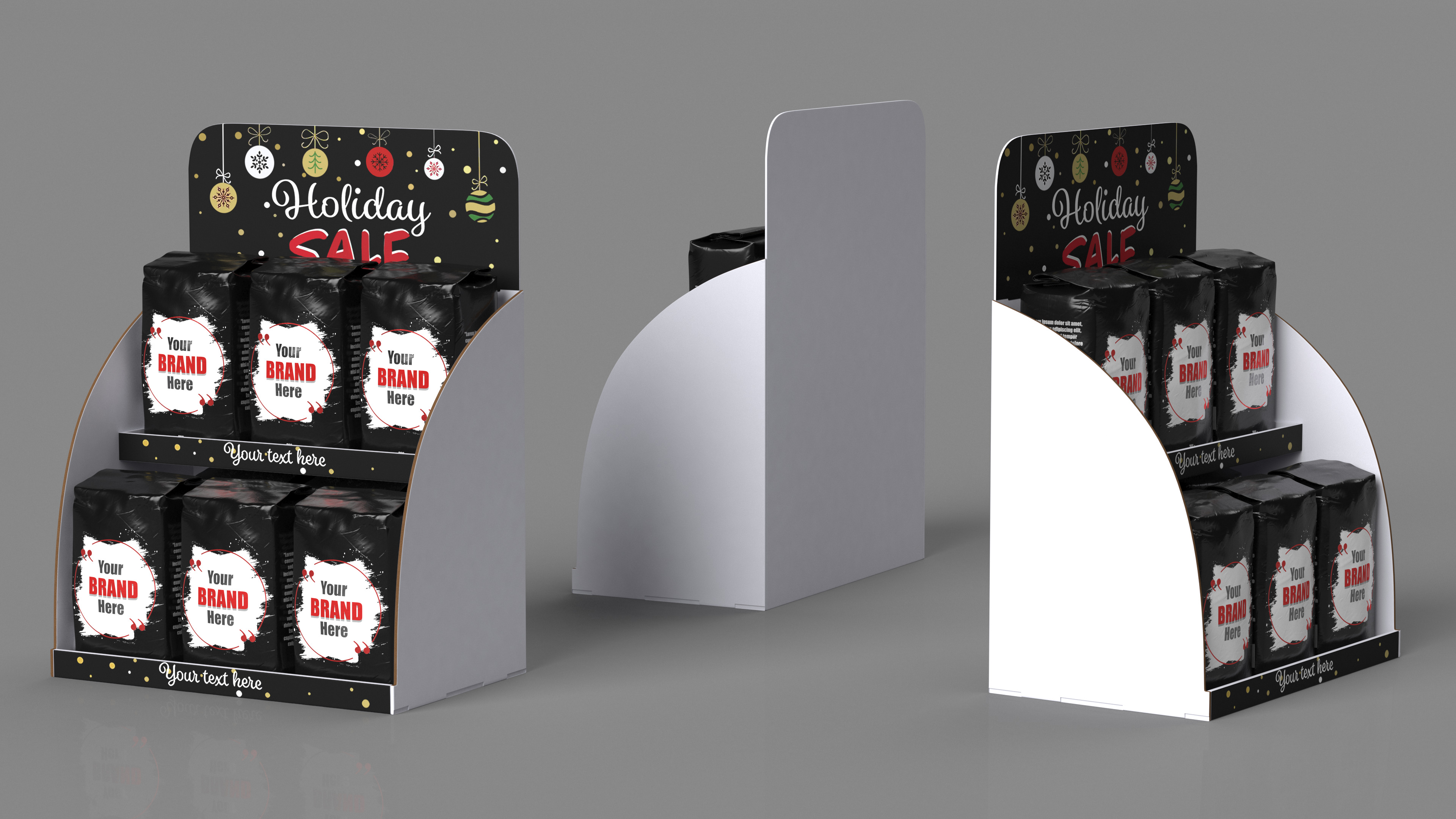 3D Holidays Coffee Sale Display model