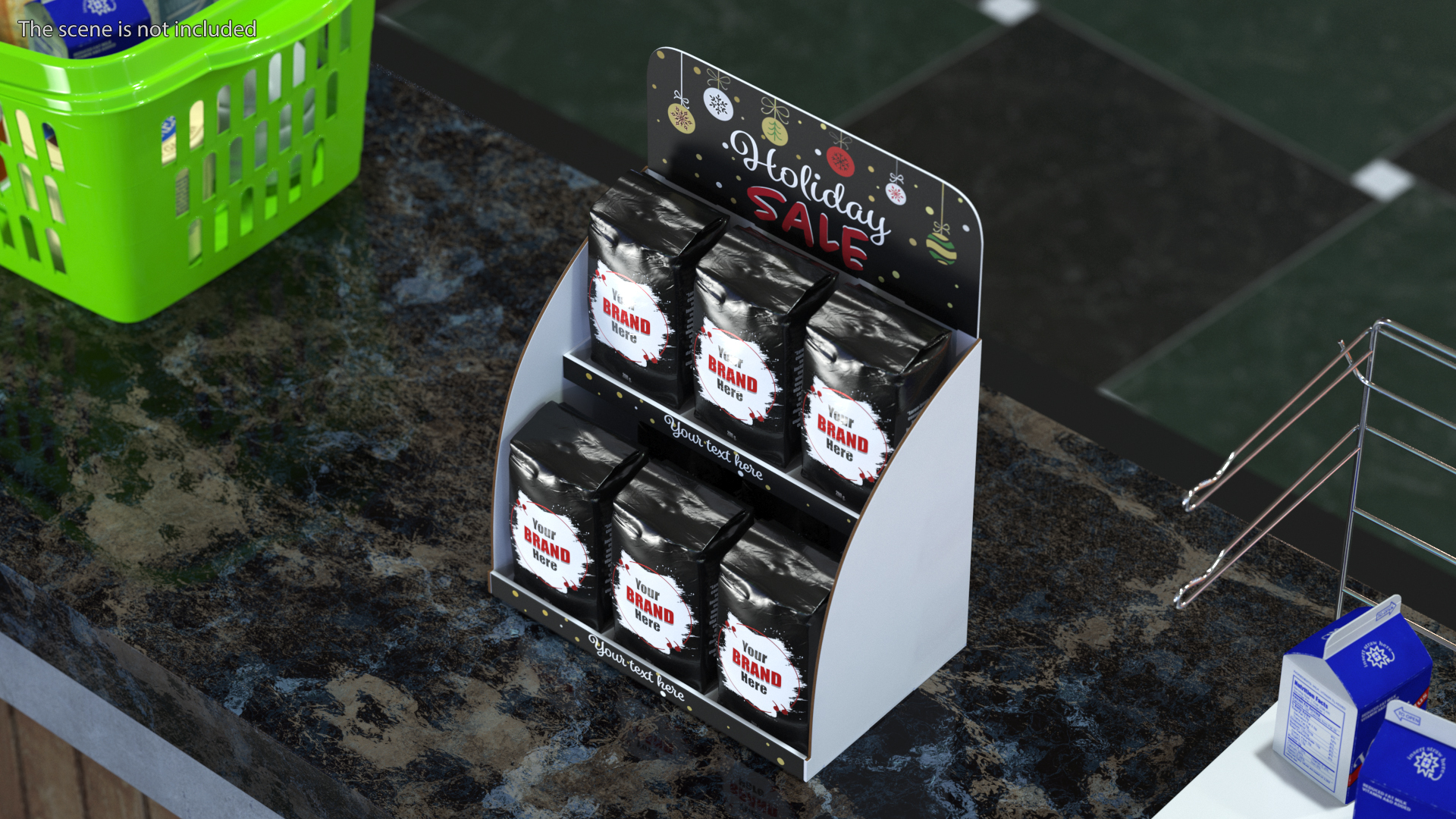 3D Holidays Coffee Sale Display model
