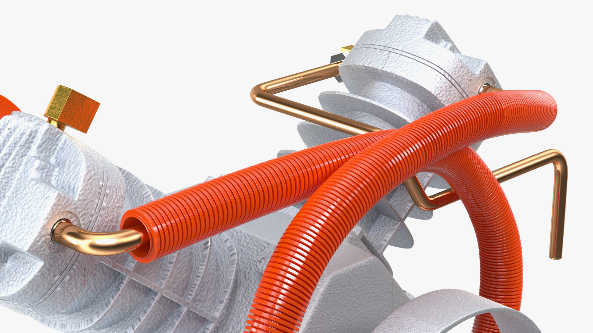 3D Aluminium Air Compressor Pump with Orange Hose