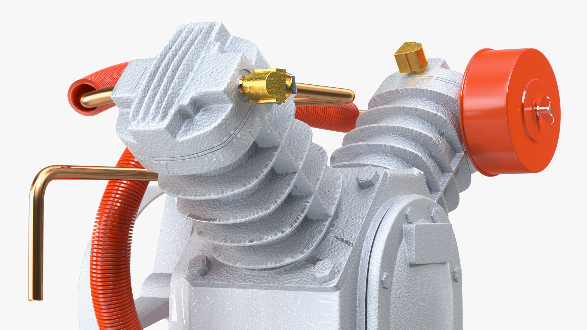 3D Aluminium Air Compressor Pump with Orange Hose