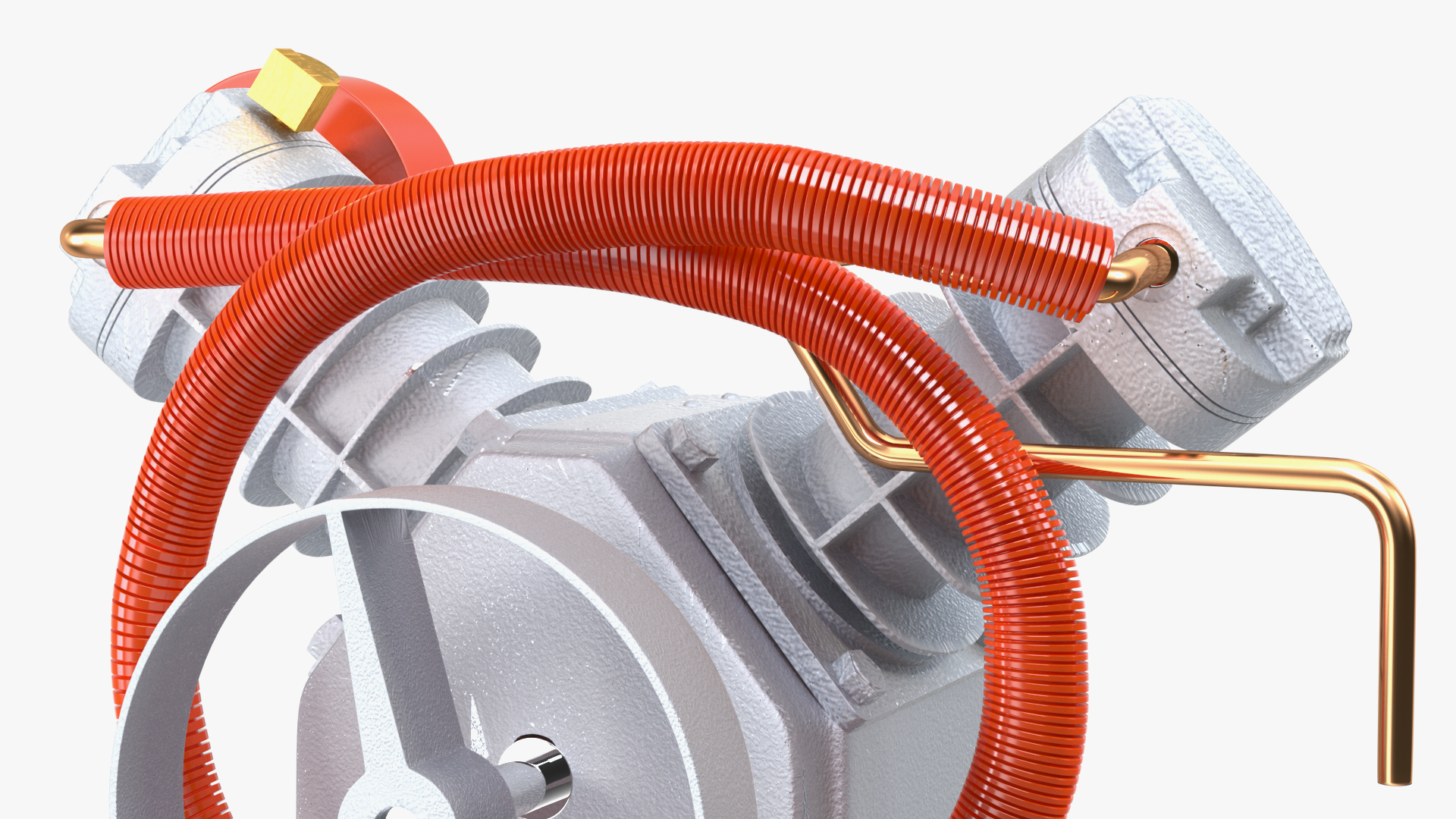 3D Aluminium Air Compressor Pump with Orange Hose