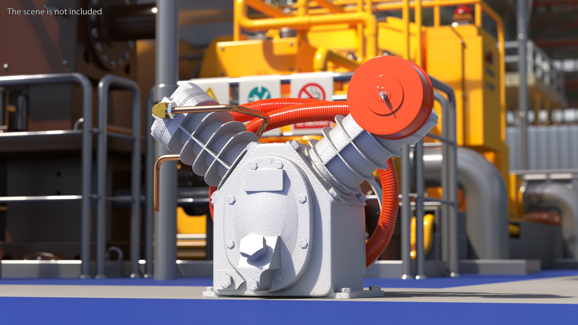 3D Aluminium Air Compressor Pump with Orange Hose