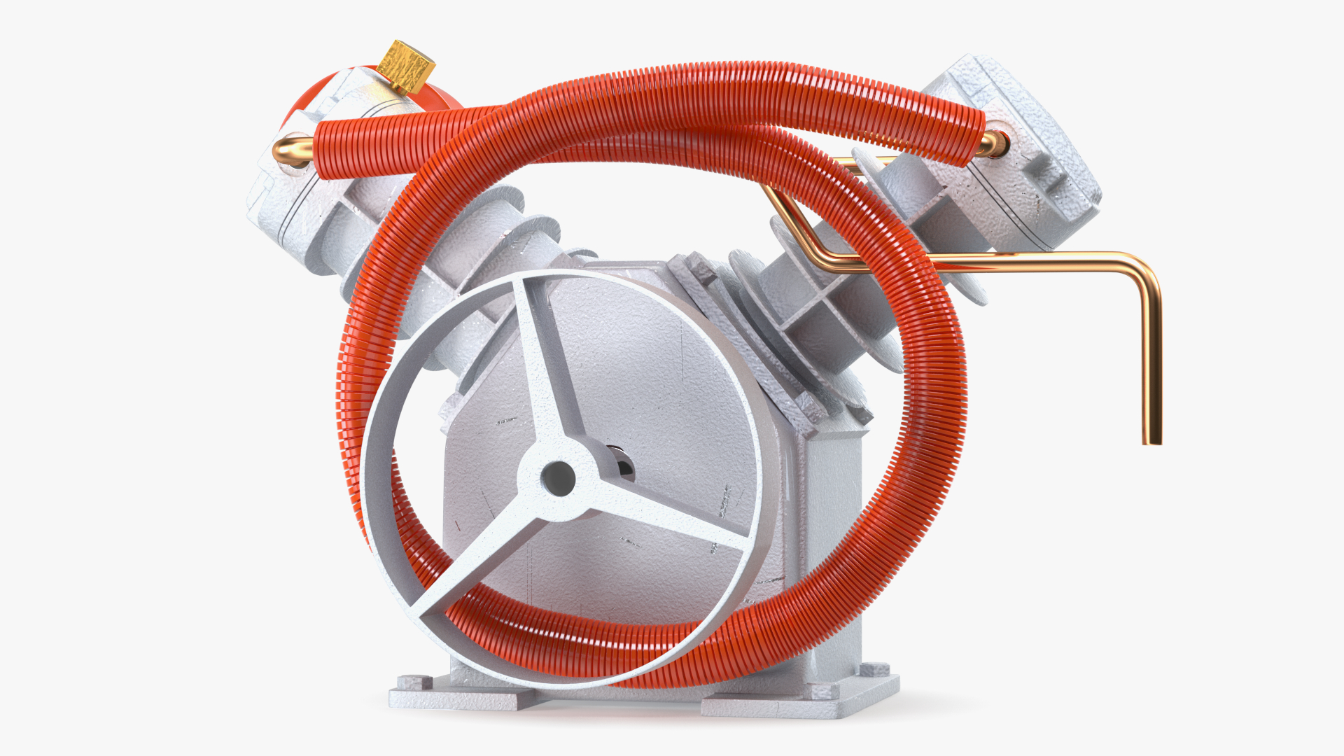 3D Aluminium Air Compressor Pump with Orange Hose