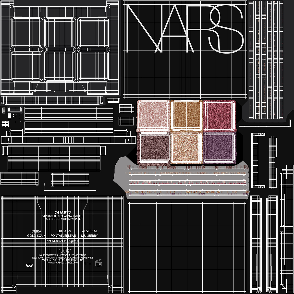 3D NARS Cosmetics Voyageur Eyeshadow Palette