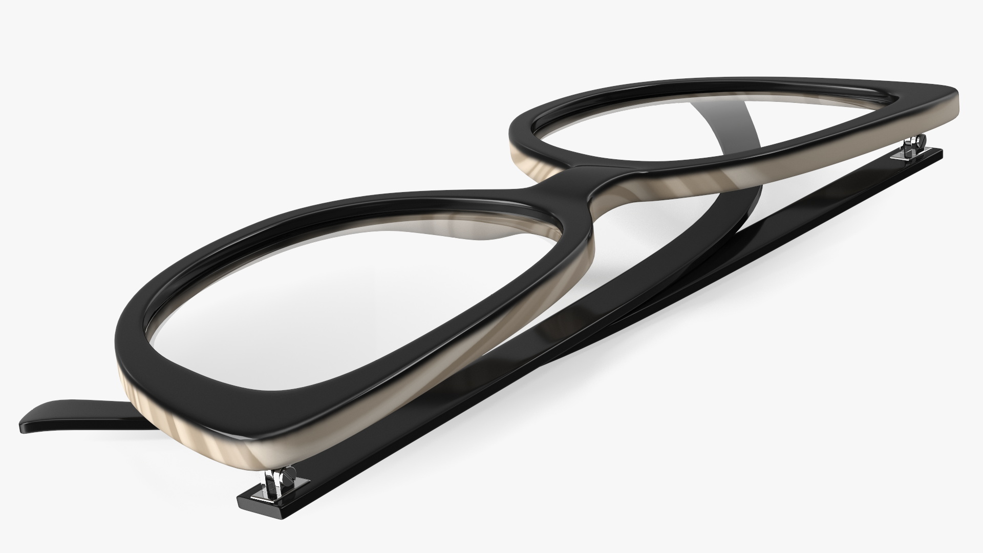 Reading Glasses Folded 3D