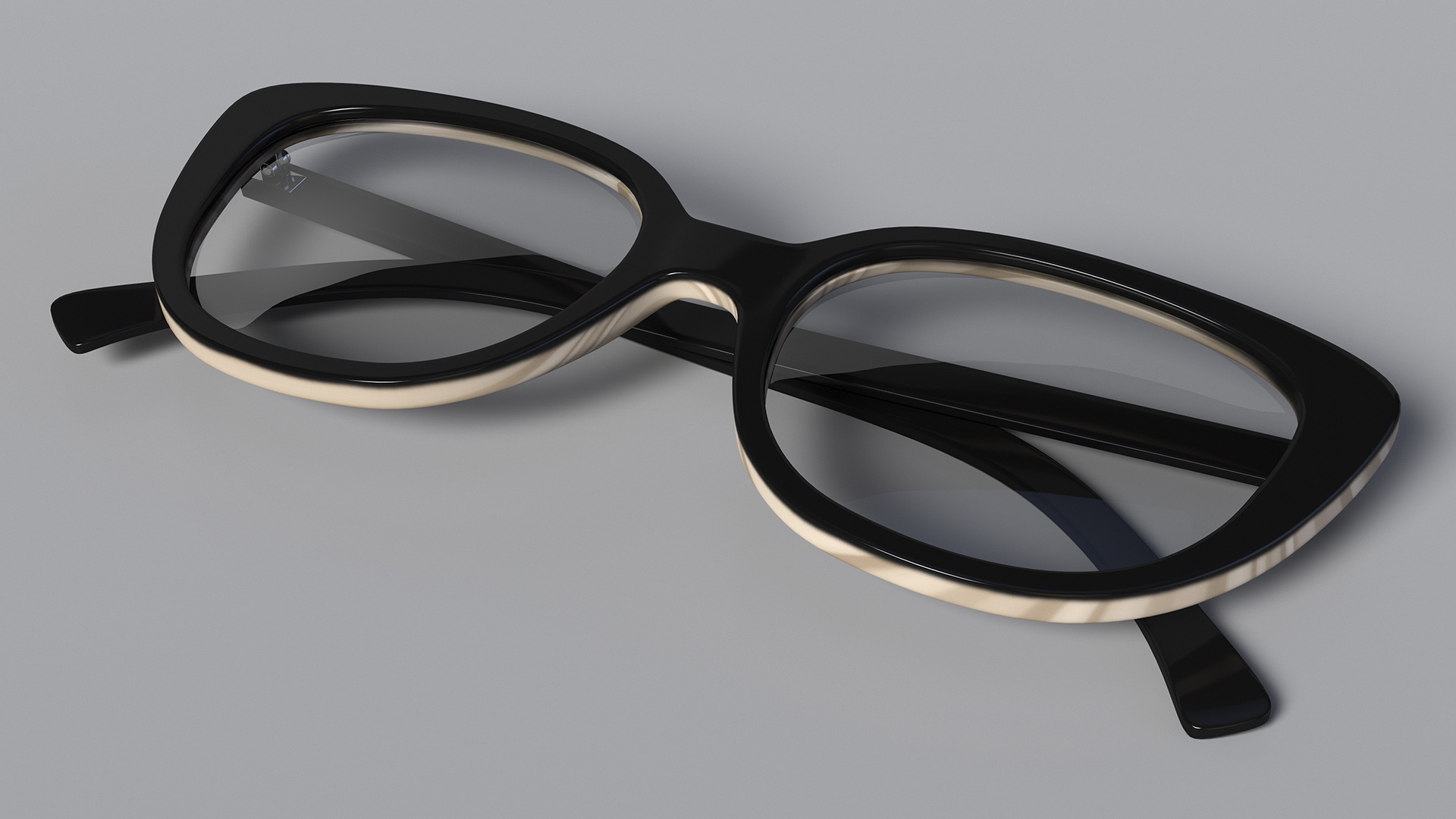 Reading Glasses Folded 3D