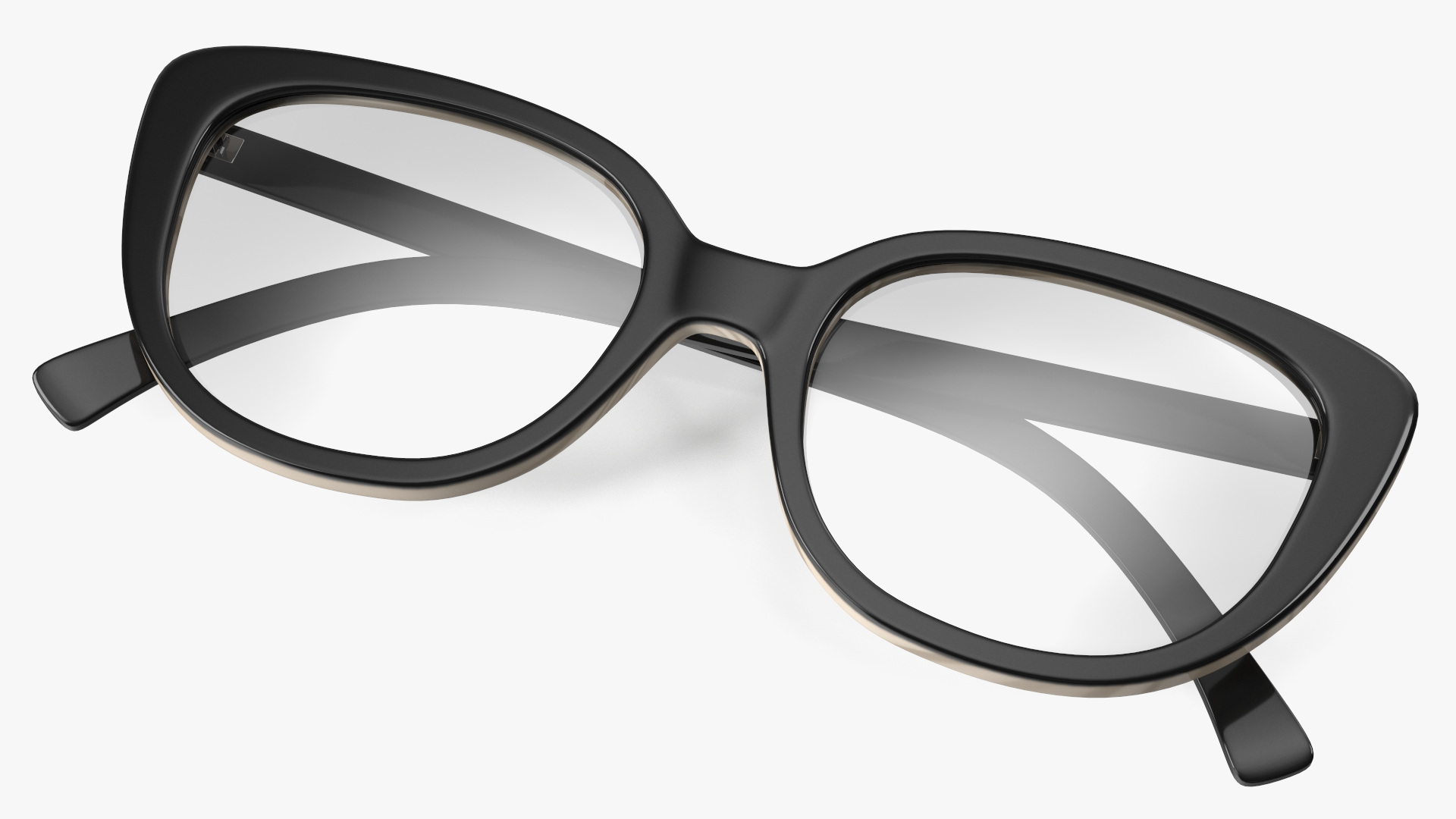 Reading Glasses Folded 3D