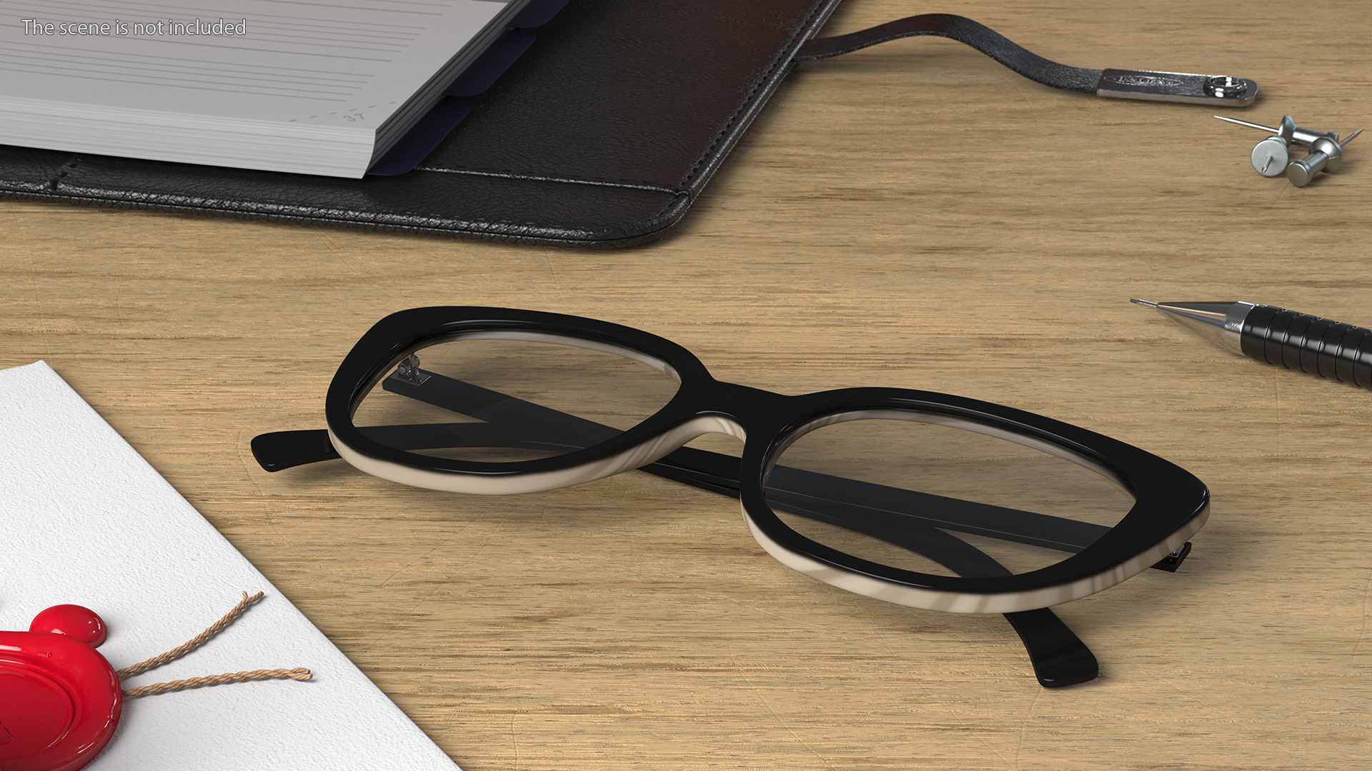 Reading Glasses Folded 3D