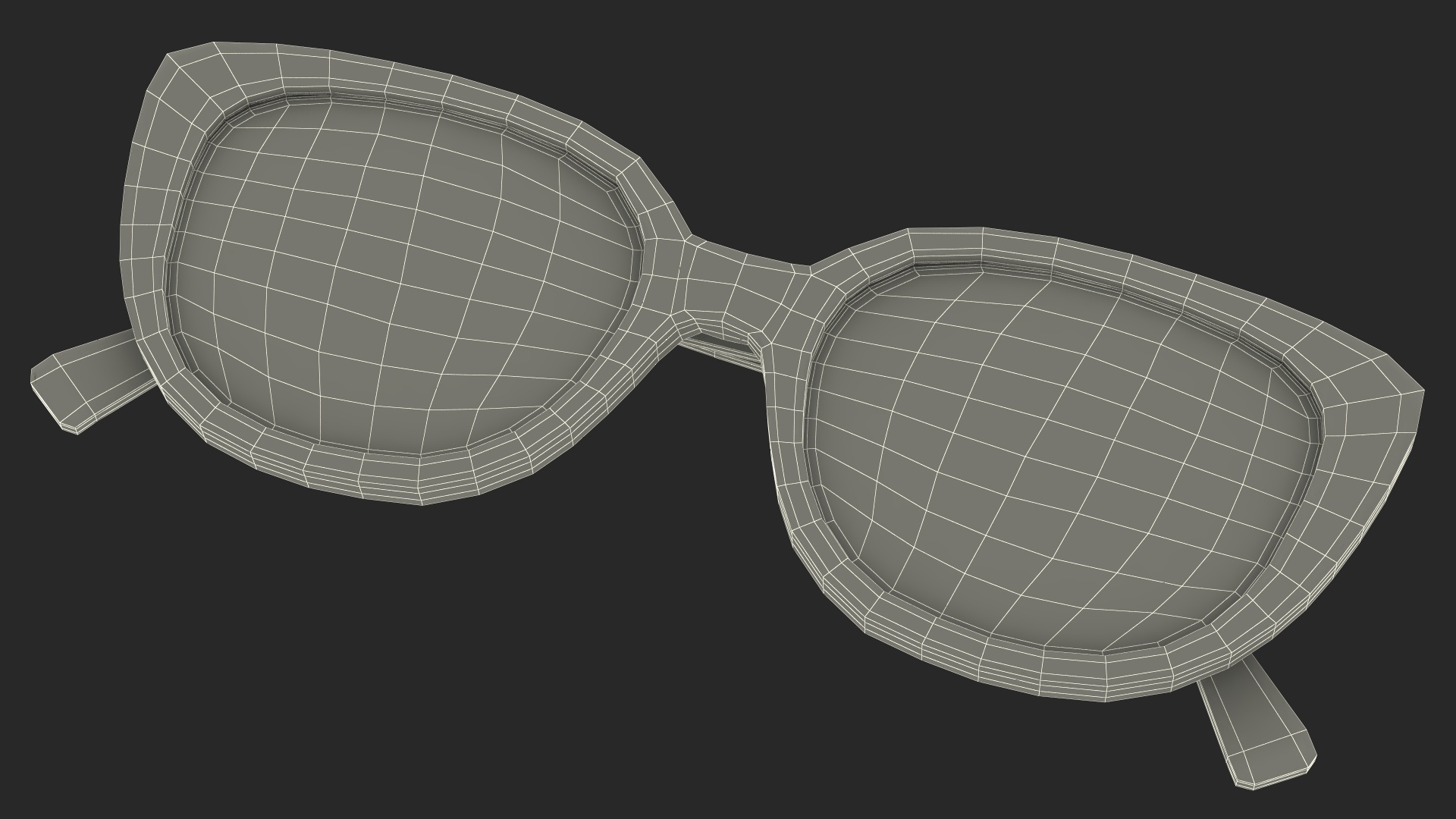 Reading Glasses Folded 3D