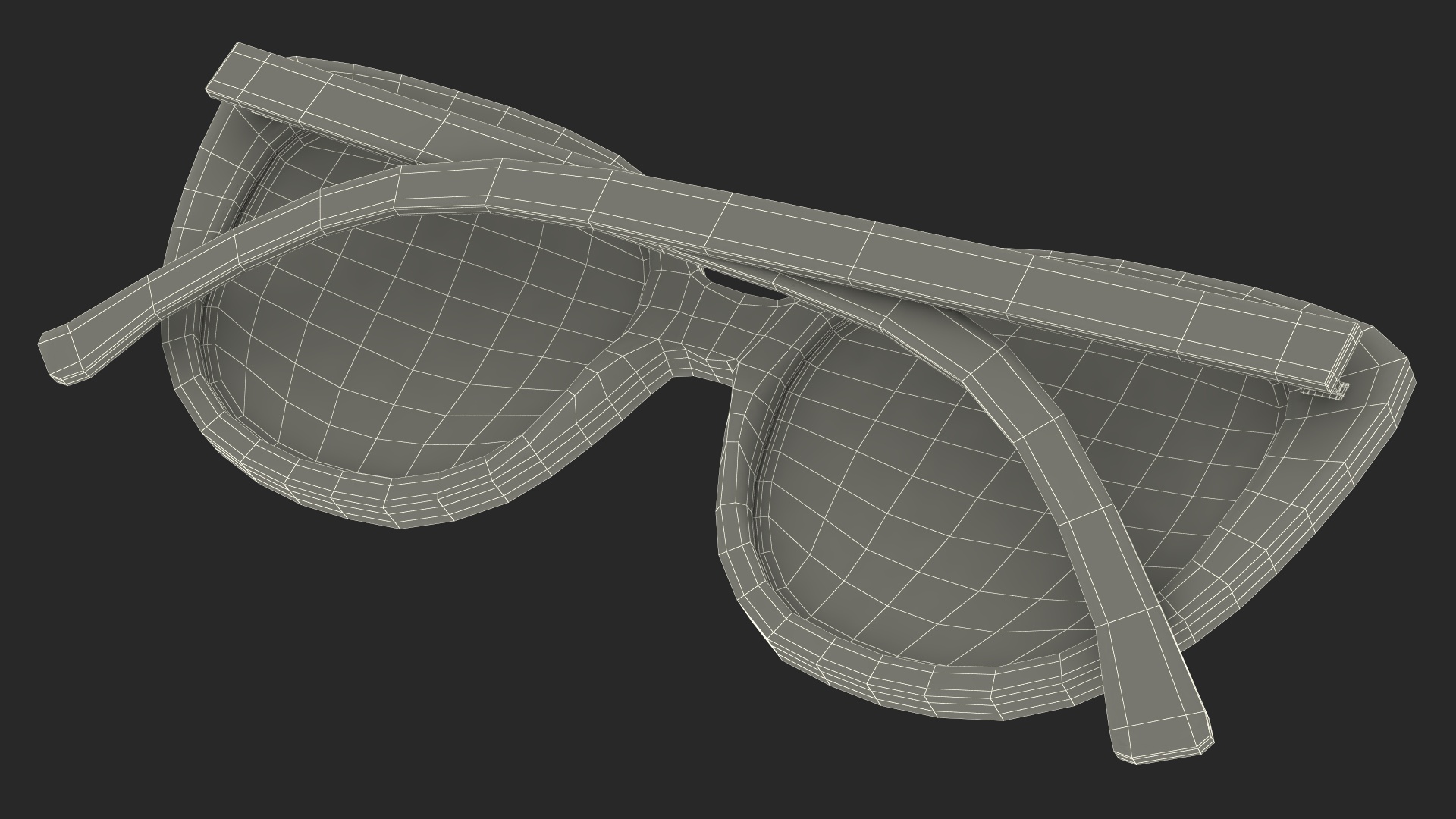 Reading Glasses Folded 3D