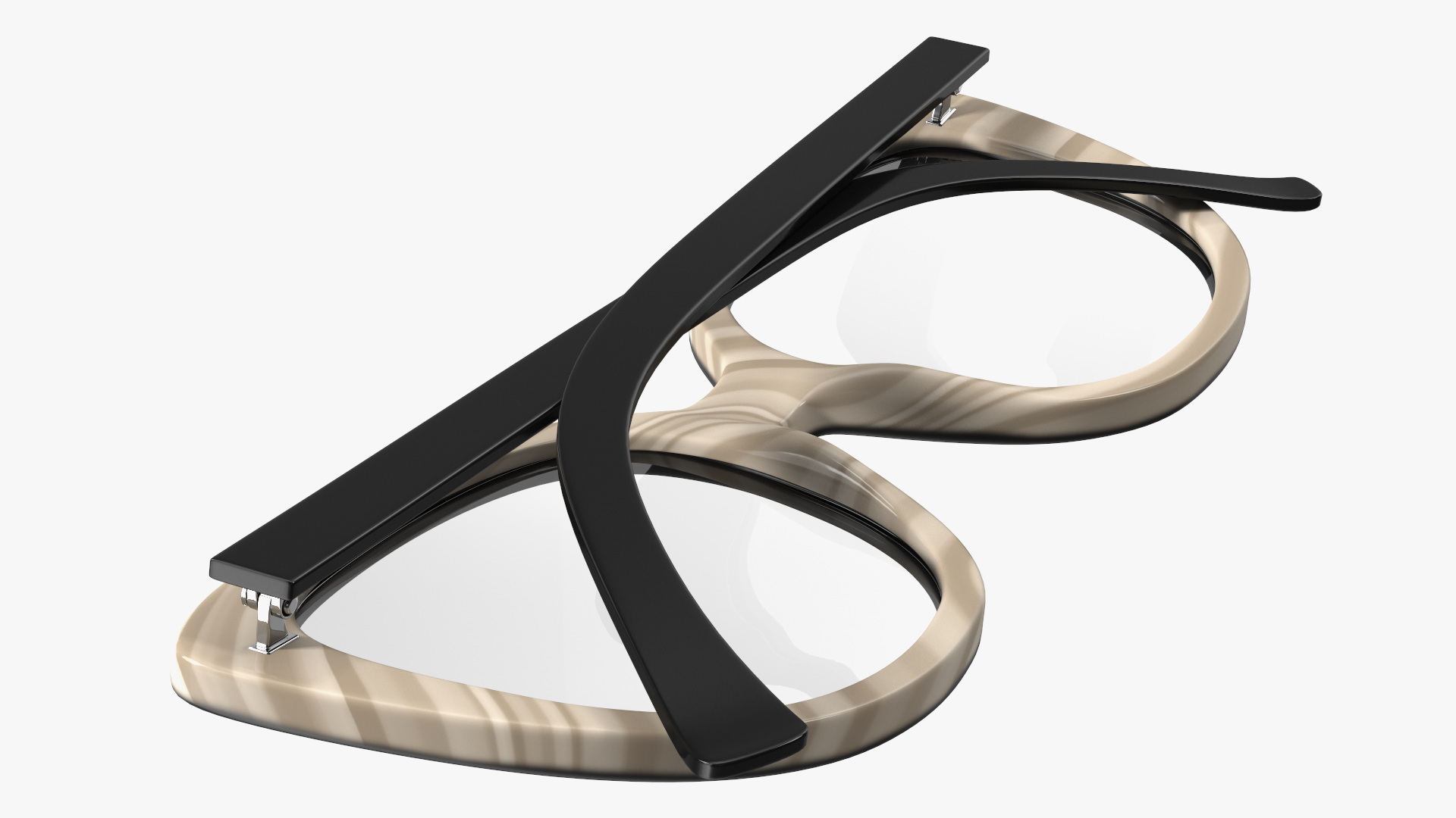Reading Glasses Folded 3D