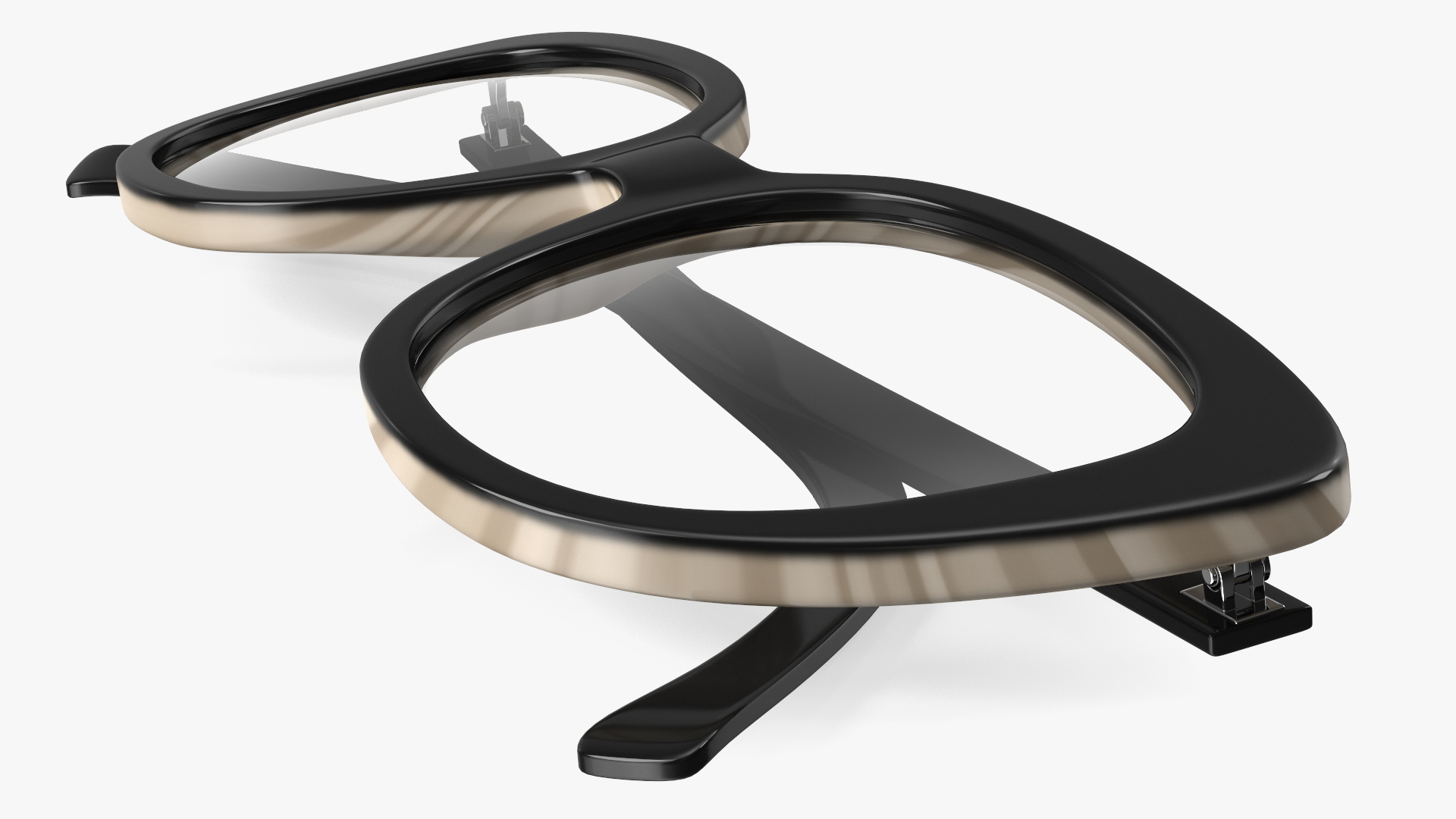 Reading Glasses Folded 3D