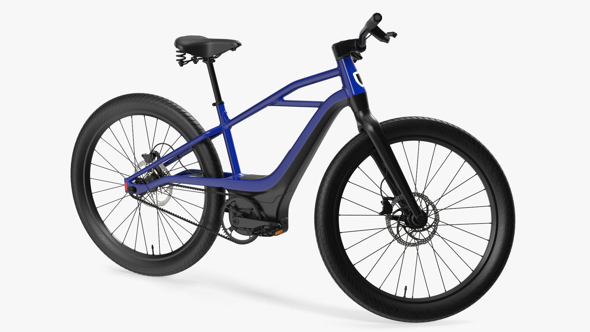 Modern Electric Bike Blue Rigged 3D