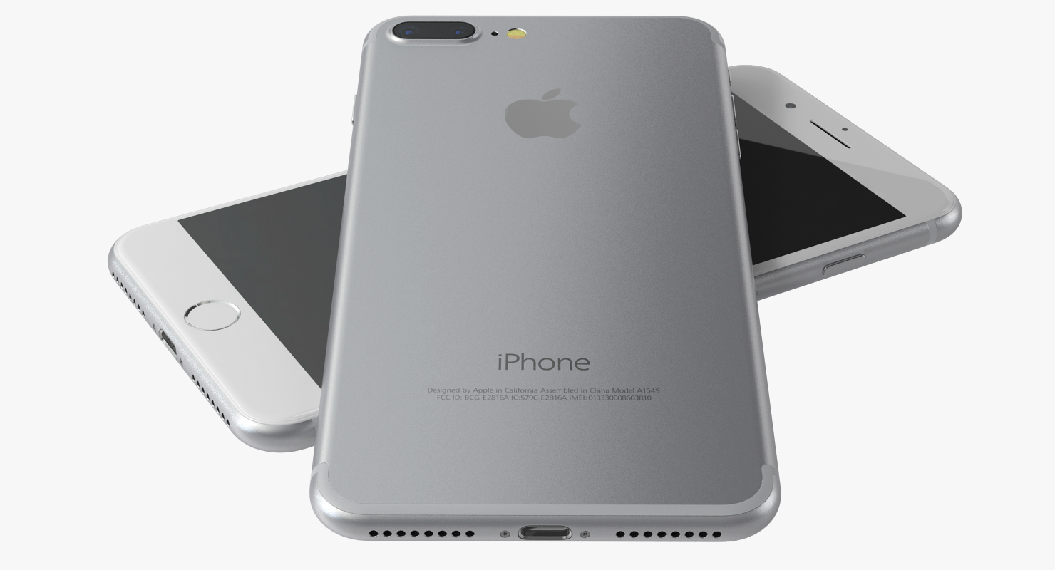 3D model IPhone 7 Plus Silver