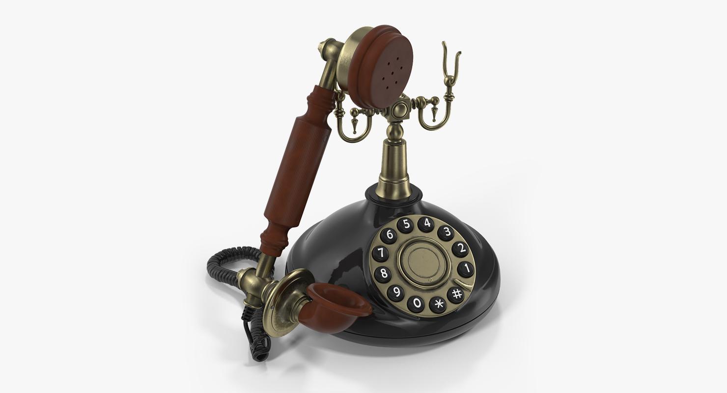 3D Antique 1920s Telephone model