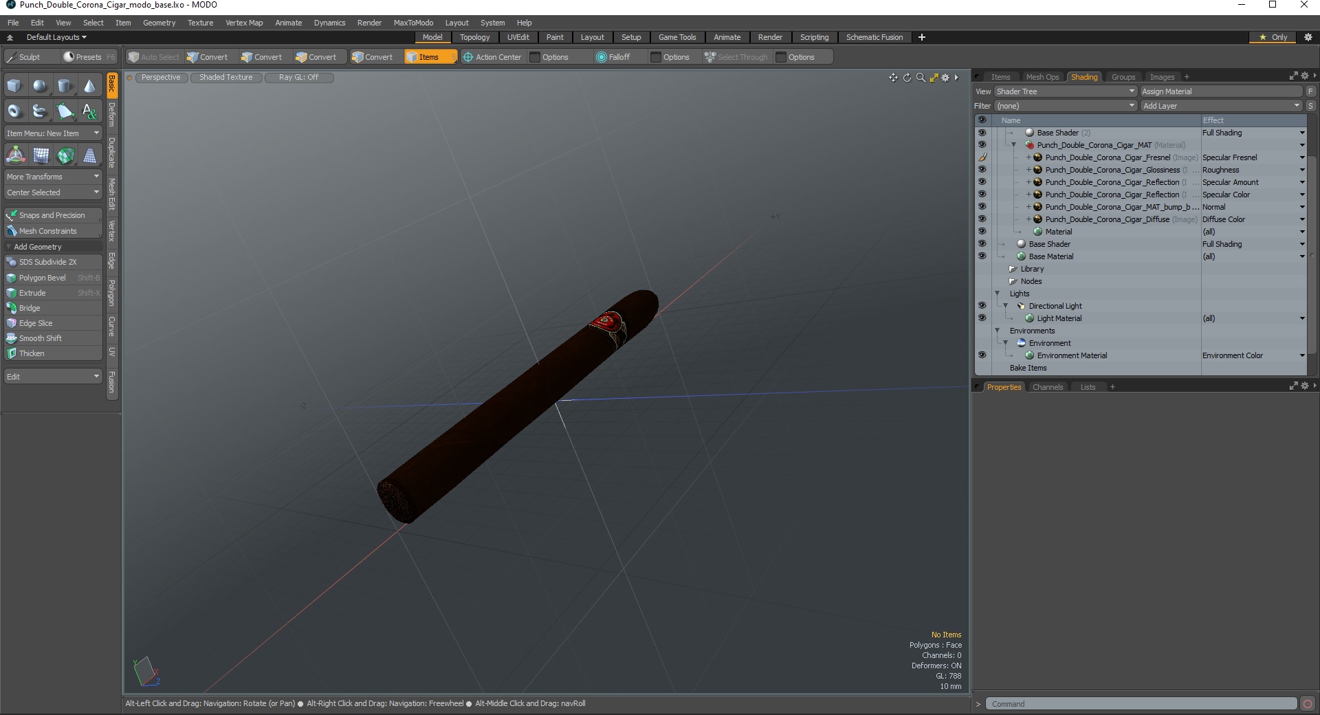 3D model Punch Double Corona Cigar