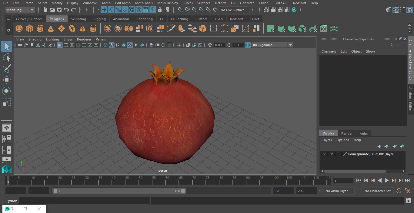 Pomegranate Fruit 3D