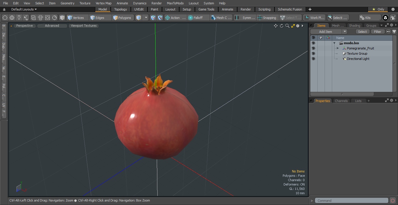 Pomegranate Fruit 3D