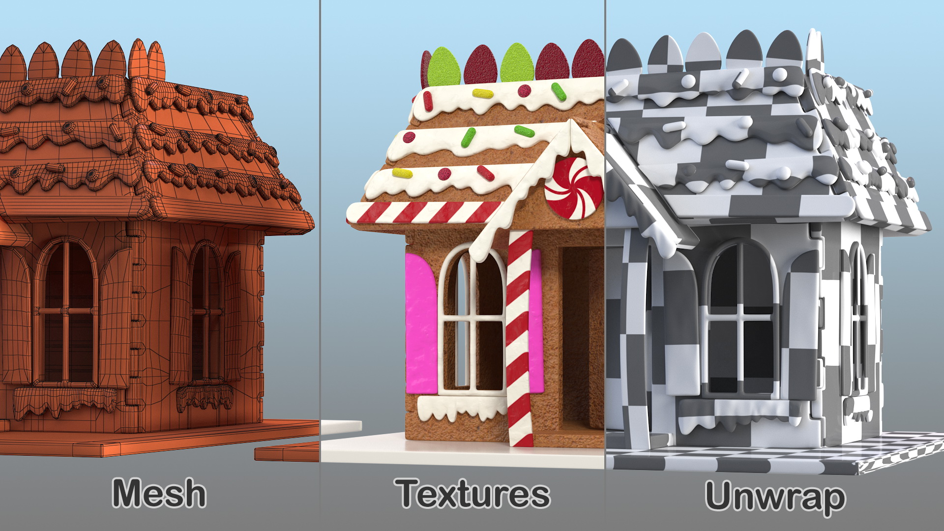 3D model Cookie Dough Gingerbread House