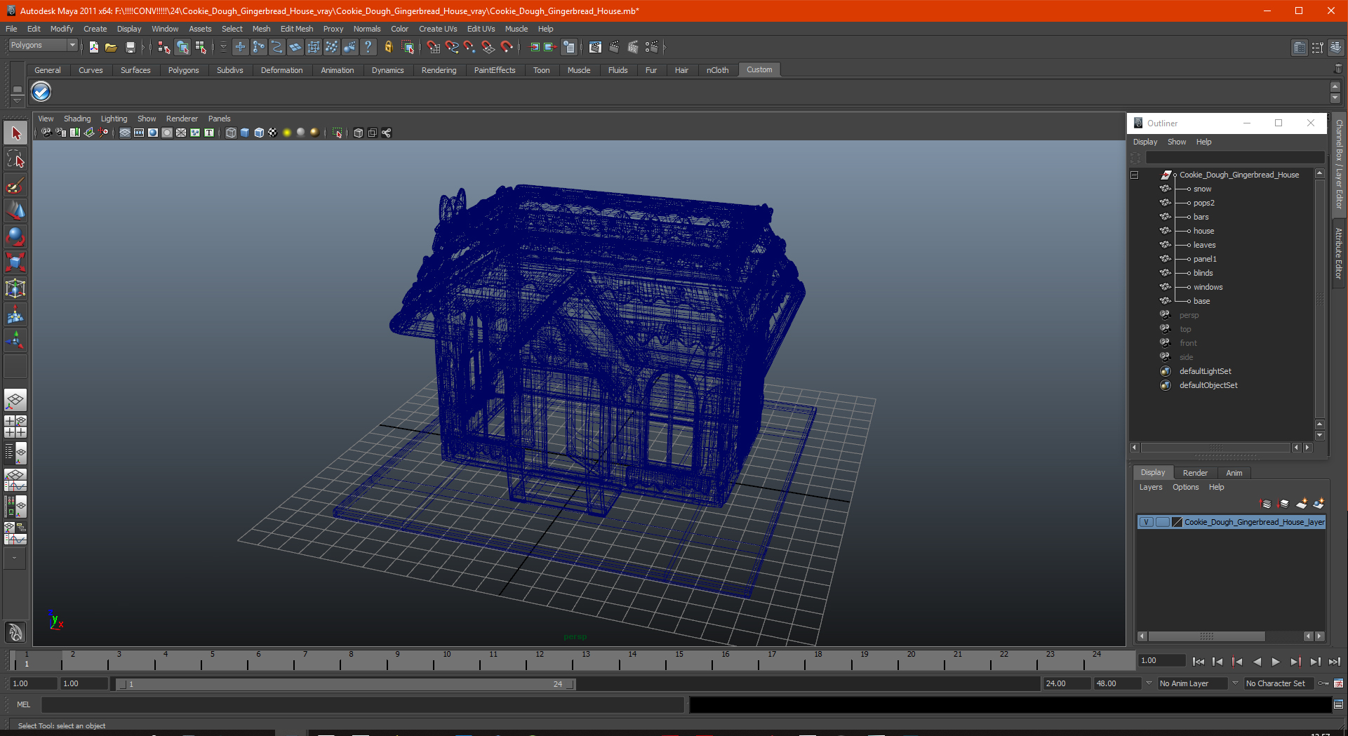 3D model Cookie Dough Gingerbread House
